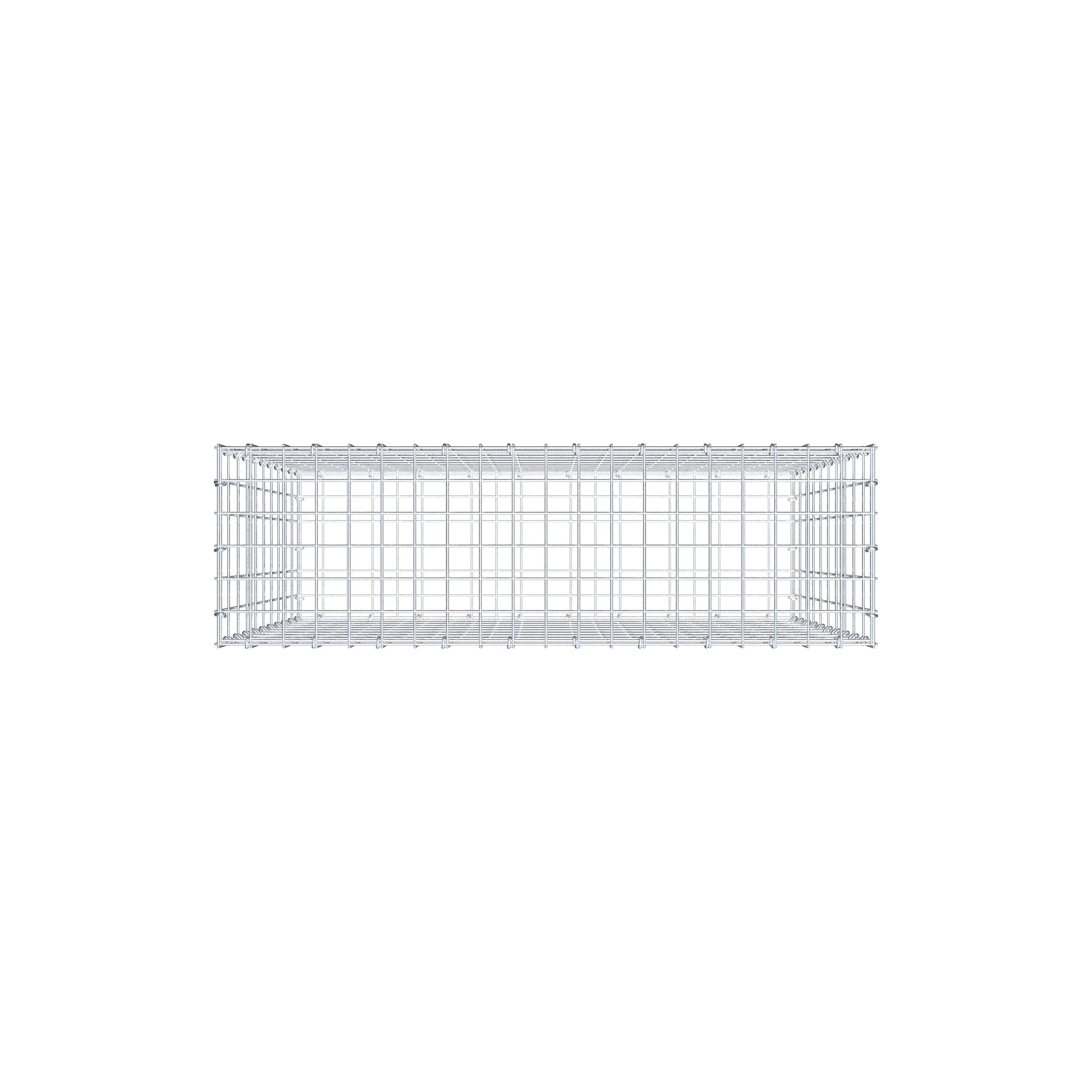 Gabion 100 cm x 100 cm x 30 cm (L x H x P), maille 5 cm x 10 cm, anneau en C