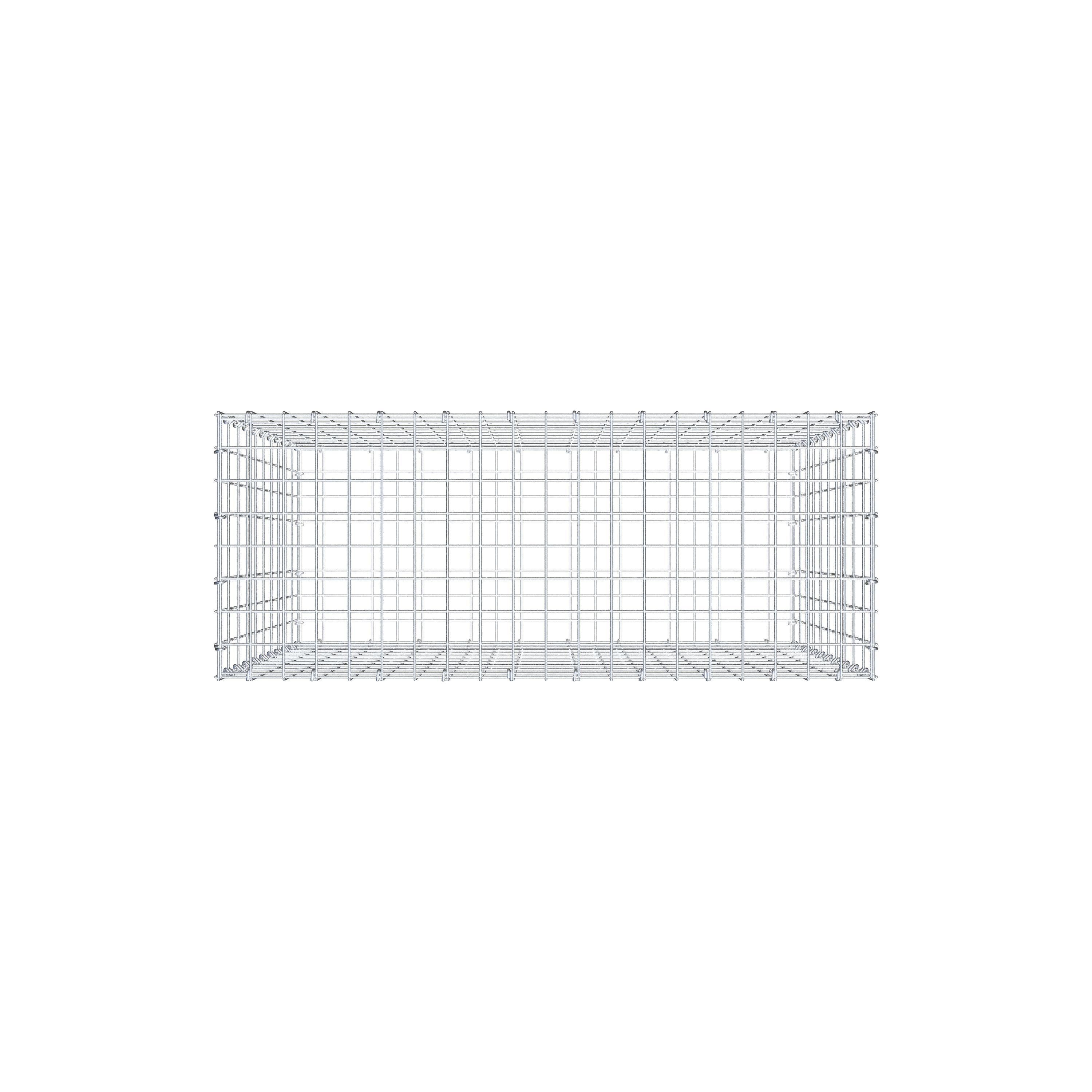 Gabion 100 cm x 100 cm x 40 cm (L x H x P), maille 5 cm x 10 cm, anneau en C