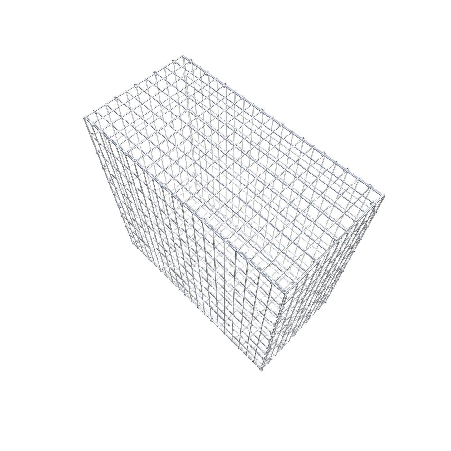Gabion 100 cm x 100 cm x 50 cm (L x H x P), mailles 5 cm x 10 cm, anneau en C