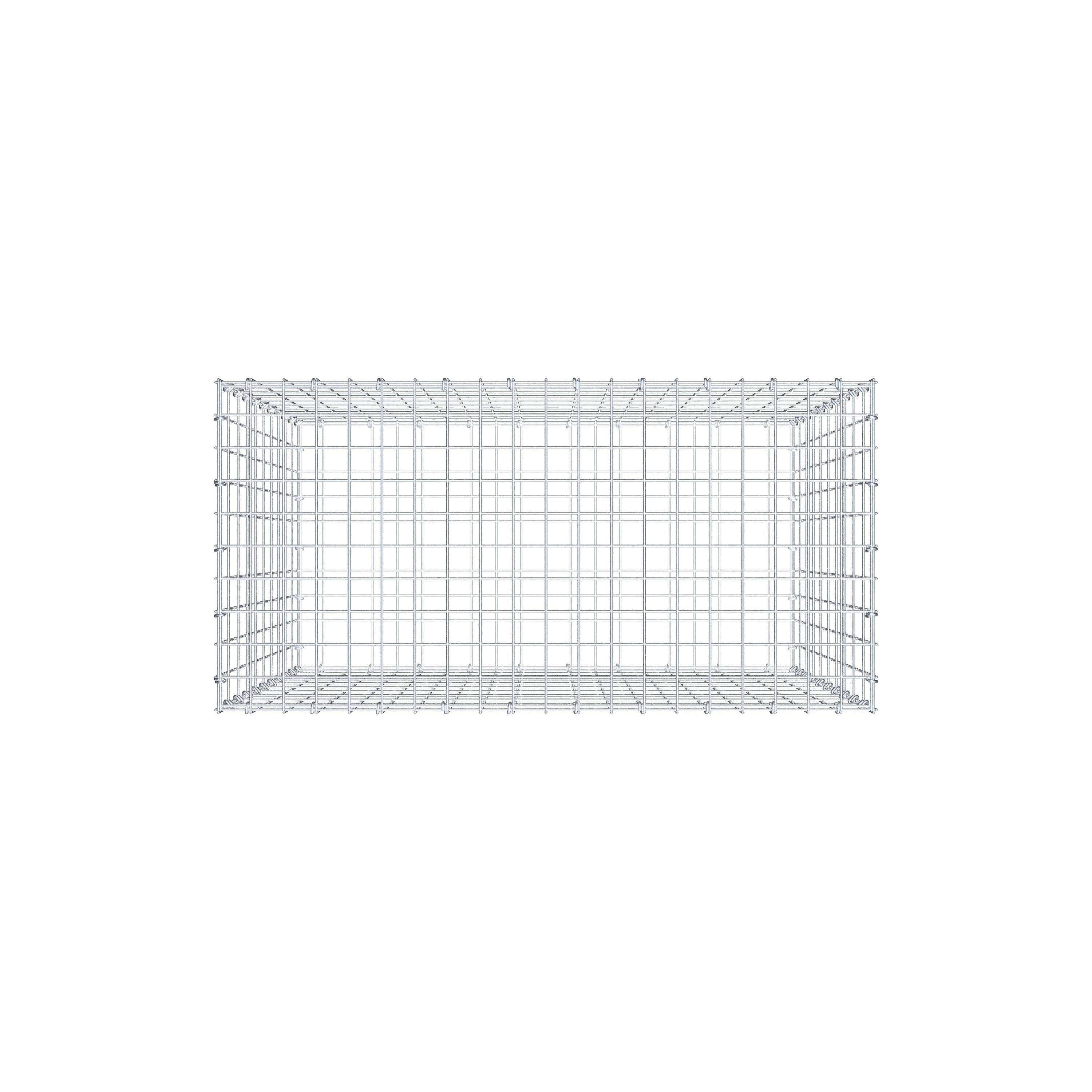 Gabion 100 cm x 100 cm x 50 cm (L x H x P), maille 5 cm x 10 cm, anneau en C