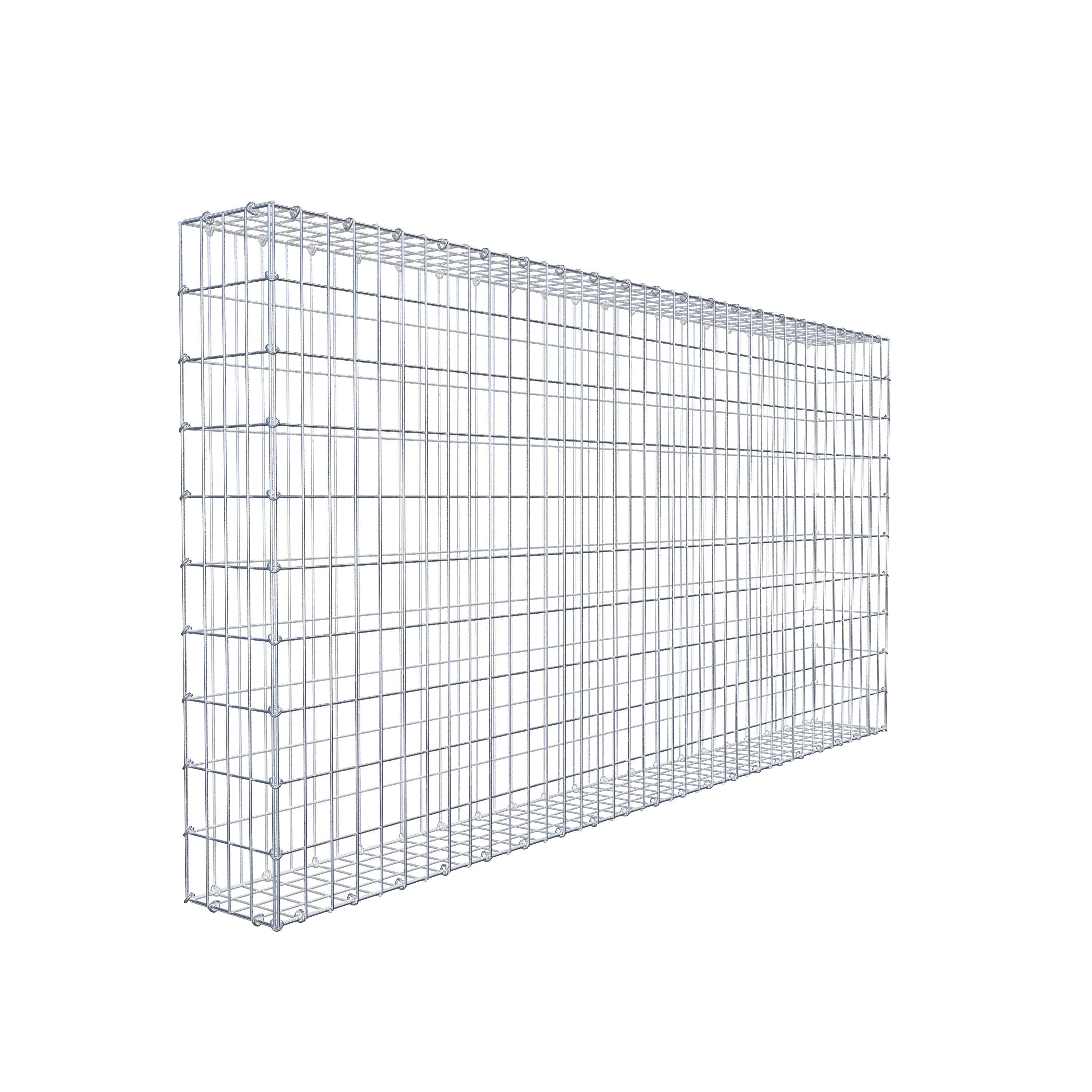 Gabion 200 cm x 100 cm x 20 cm (L x H x P), maille 5 cm x 10 cm, anneau en C