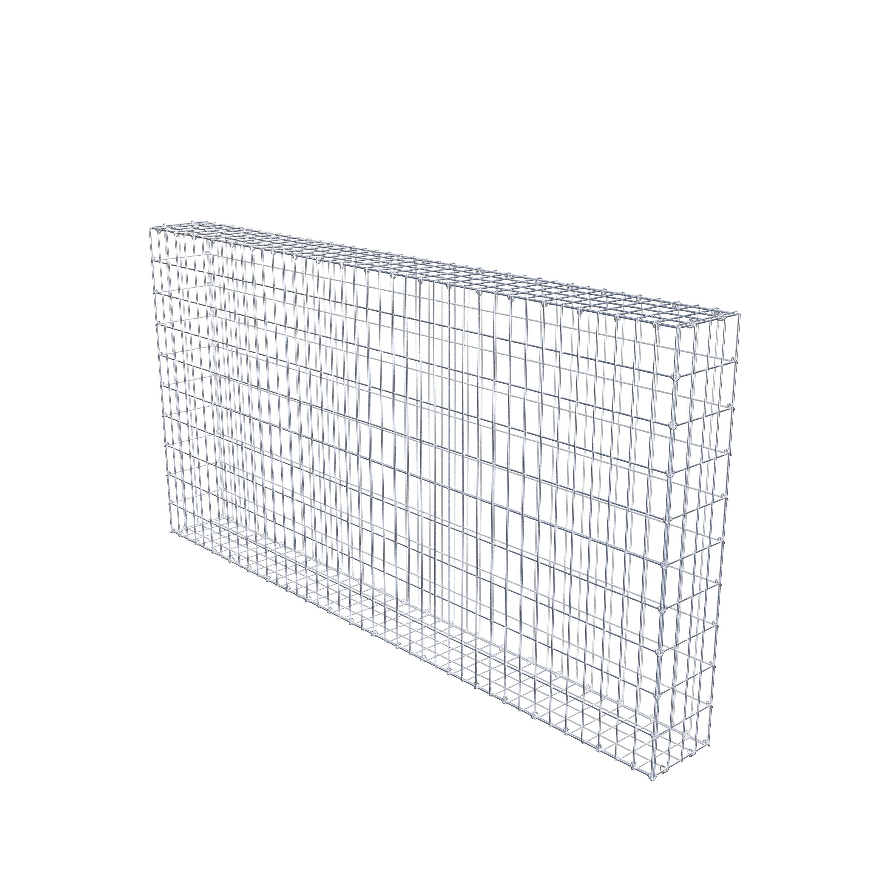 Gabion 200 cm x 100 cm x 20 cm (L x H x P), maille 5 cm x 10 cm, anneau en C