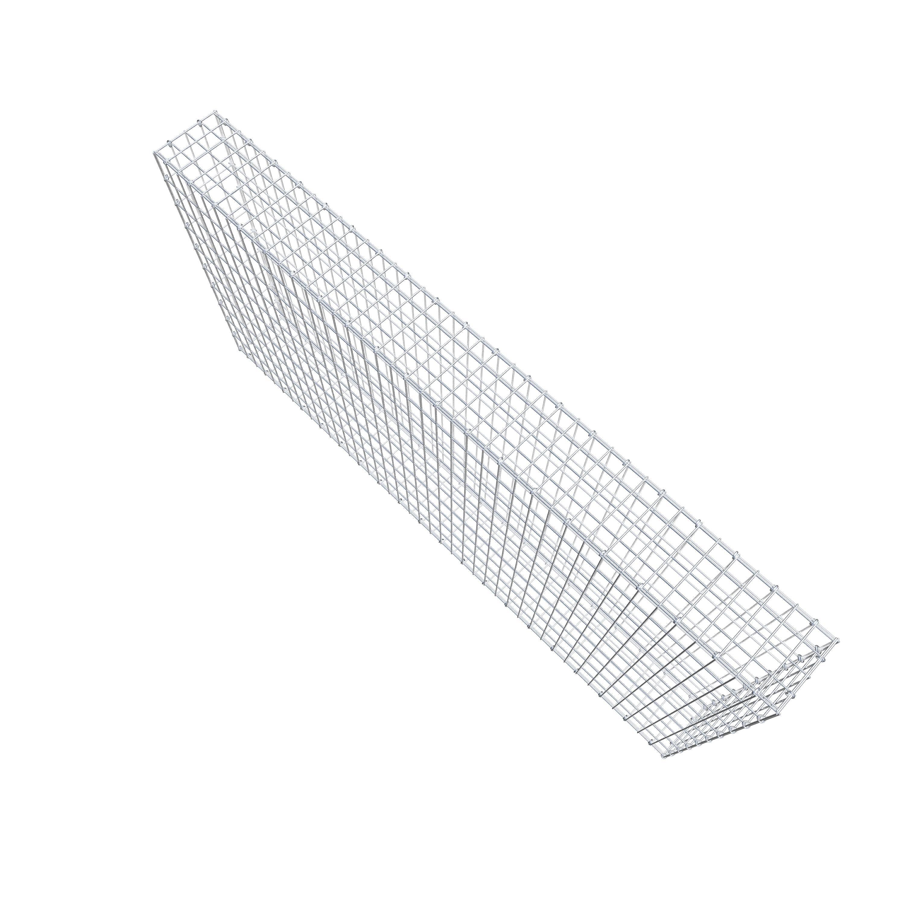 Gabion 200 cm x 100 cm x 20 cm (L x H x P), maille 5 cm x 10 cm, anneau en C