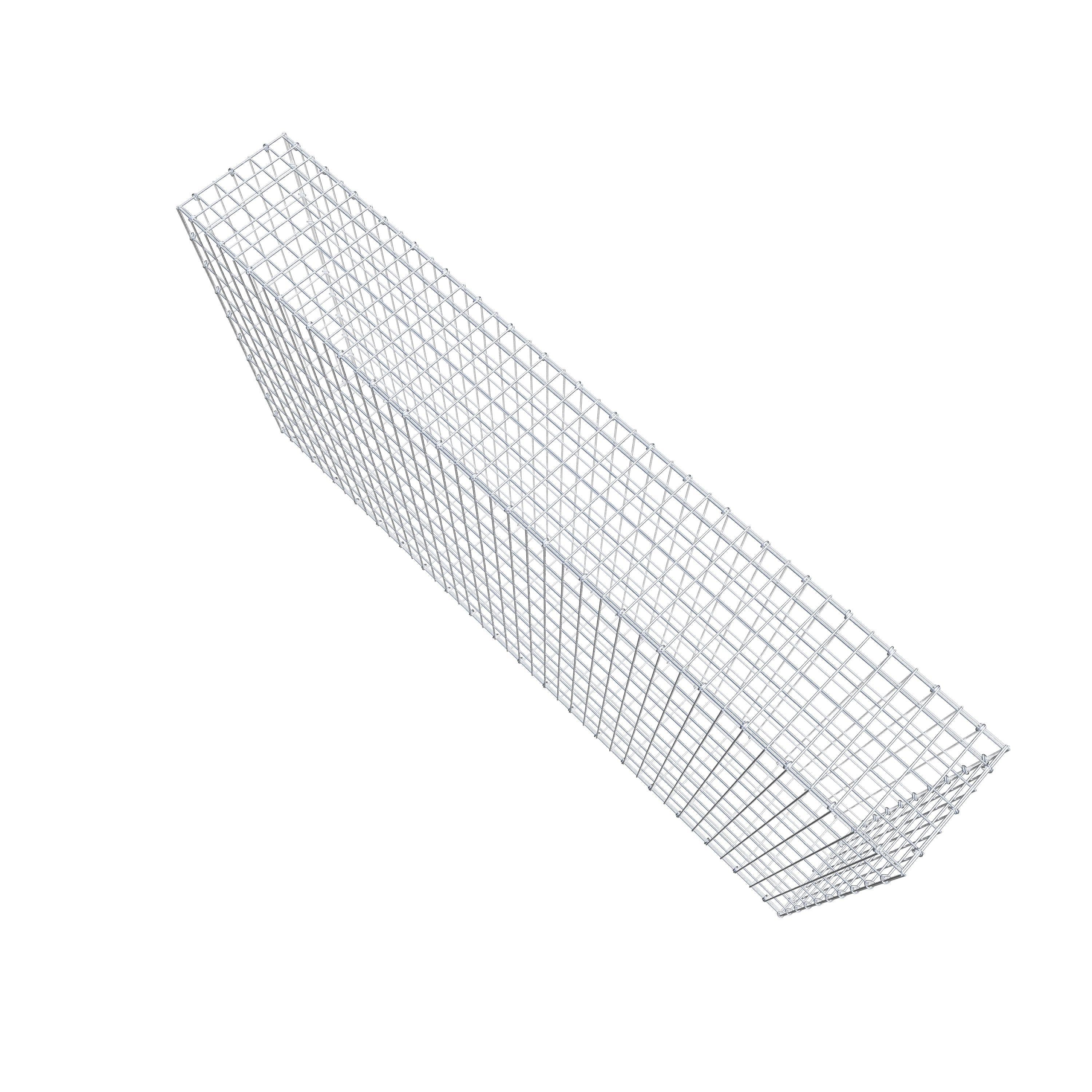 Gabion 200 cm x 100 cm x 30 cm (L x H x P), maille 5 cm x 10 cm, anneau en C