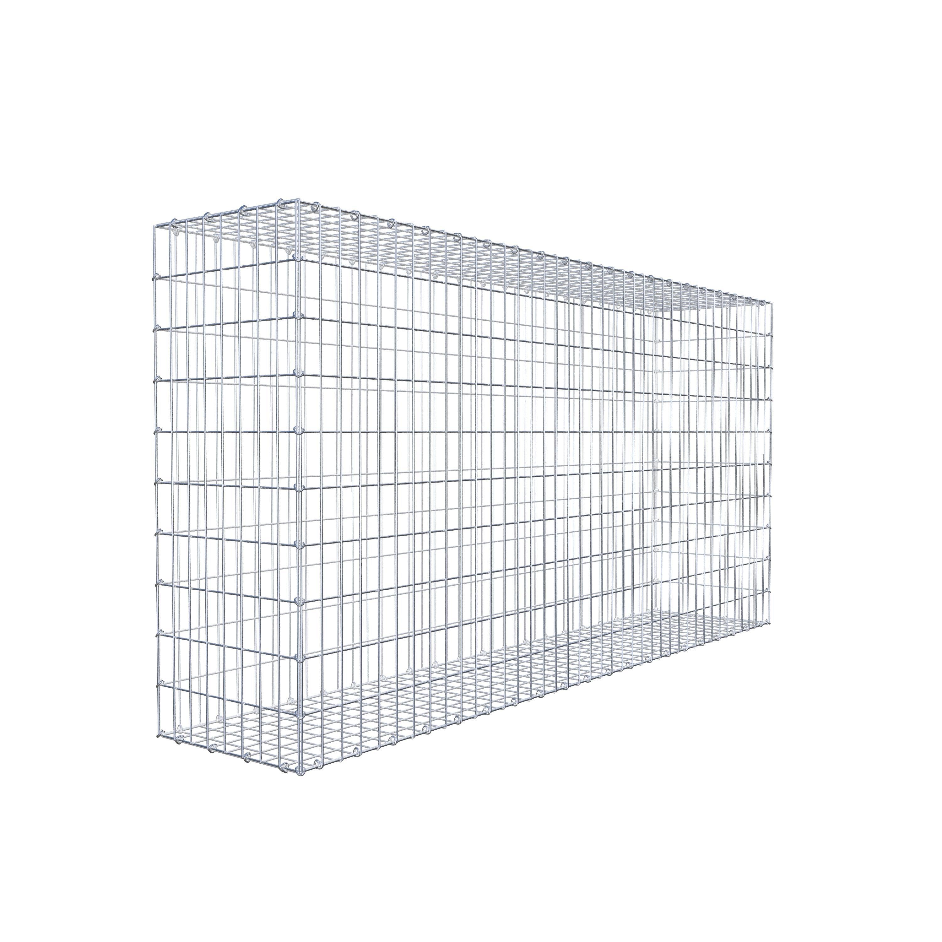 Gabion 200 cm x 100 cm x 40 cm (L x H x P), maille 5 cm x 10 cm, anneau en C