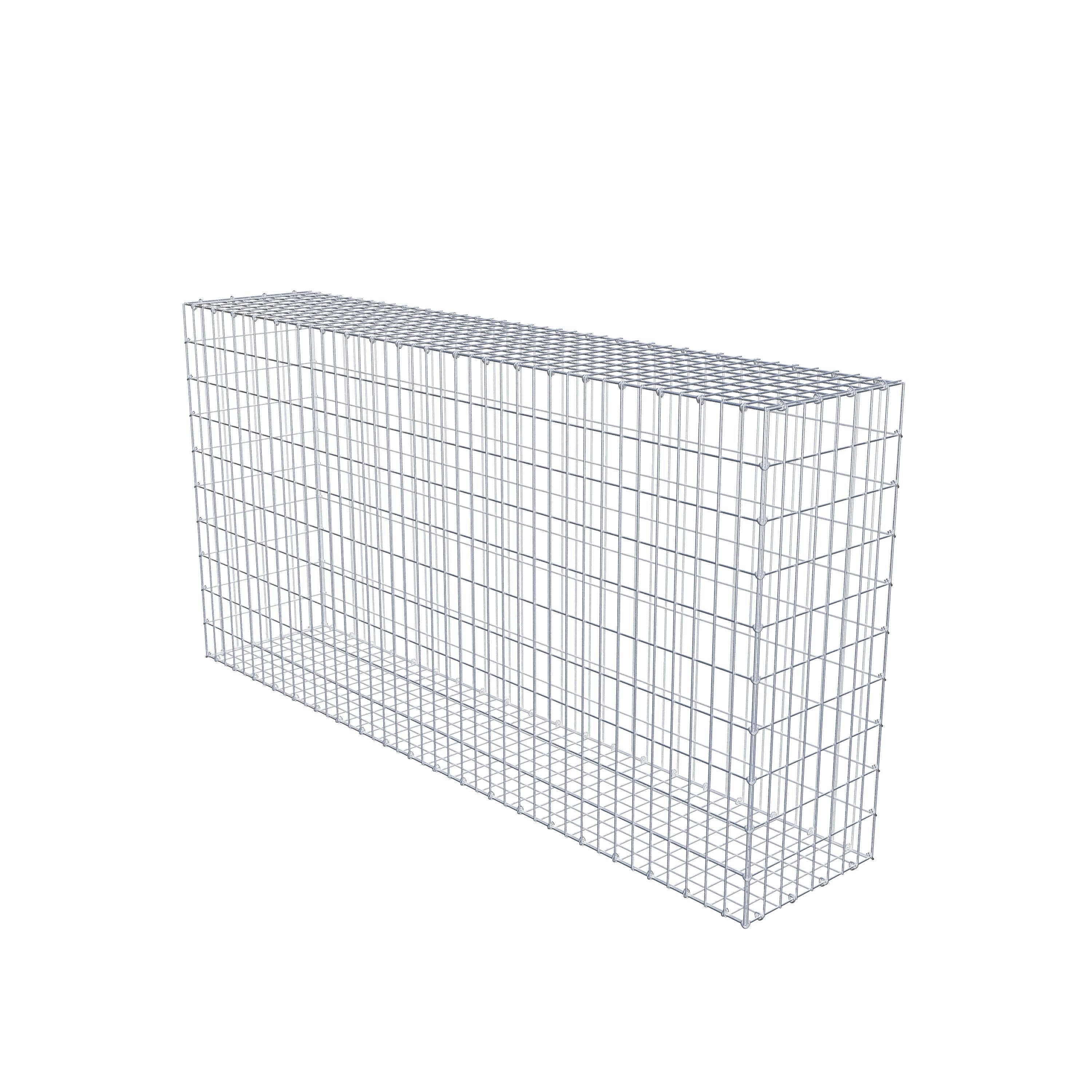 Gabion 200 cm x 100 cm x 40 cm (L x H x P), maille 5 cm x 10 cm, anneau en C