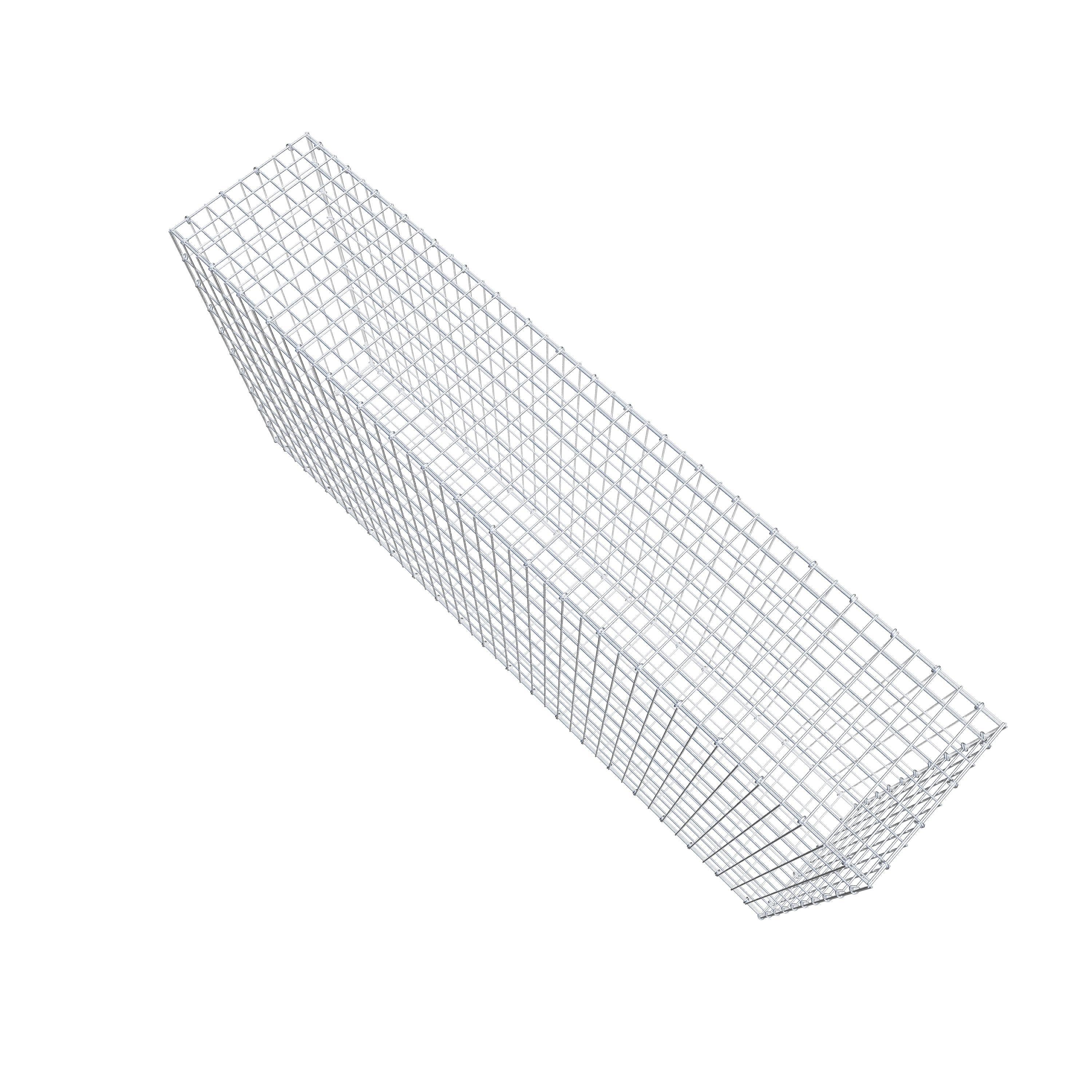 Gabion 200 cm x 100 cm x 40 cm (L x H x P), maille 5 cm x 10 cm, anneau en C