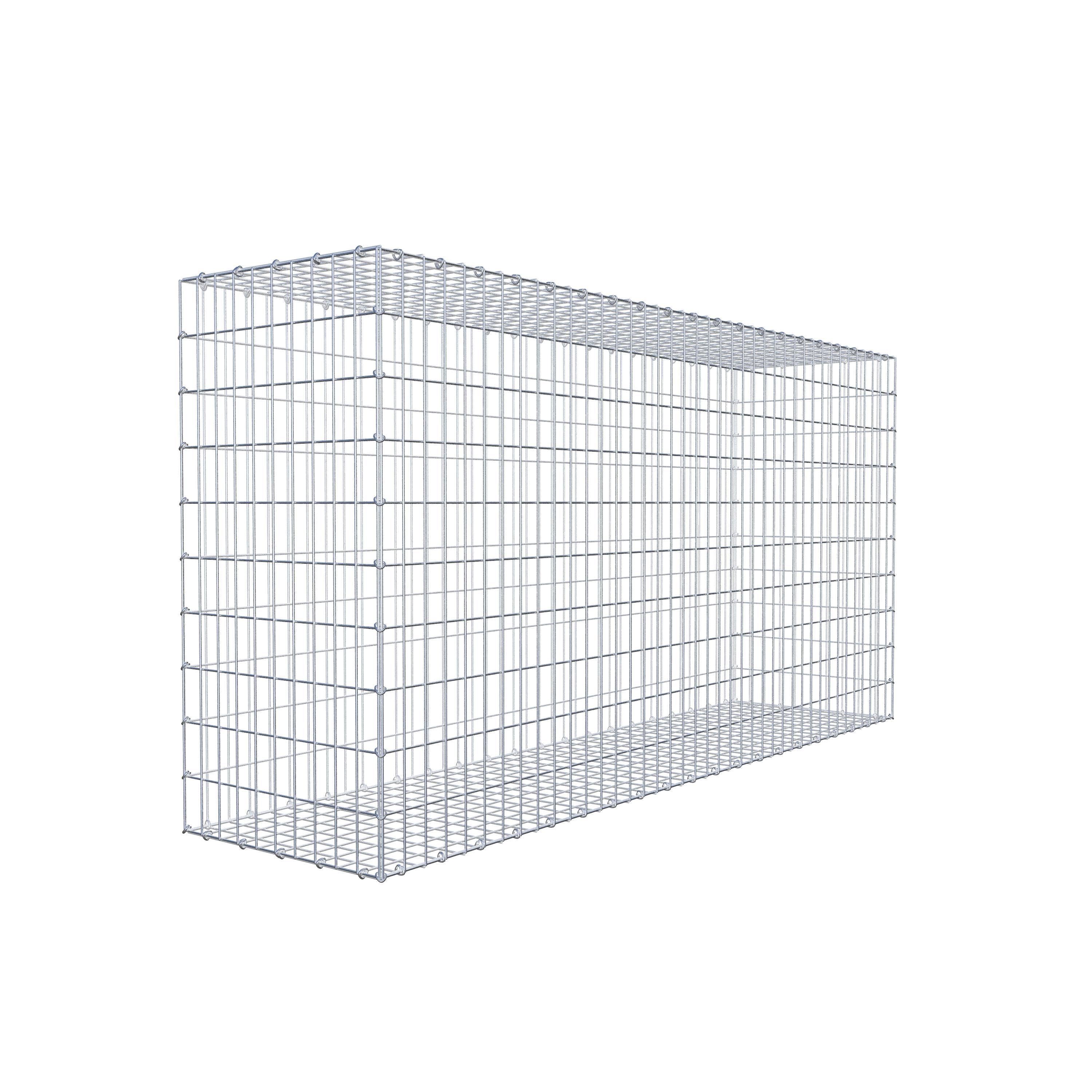 Gabion 200 cm x 100 cm x 50 cm (L x H x P), maillage 5 cm x 10 cm, anneau en C