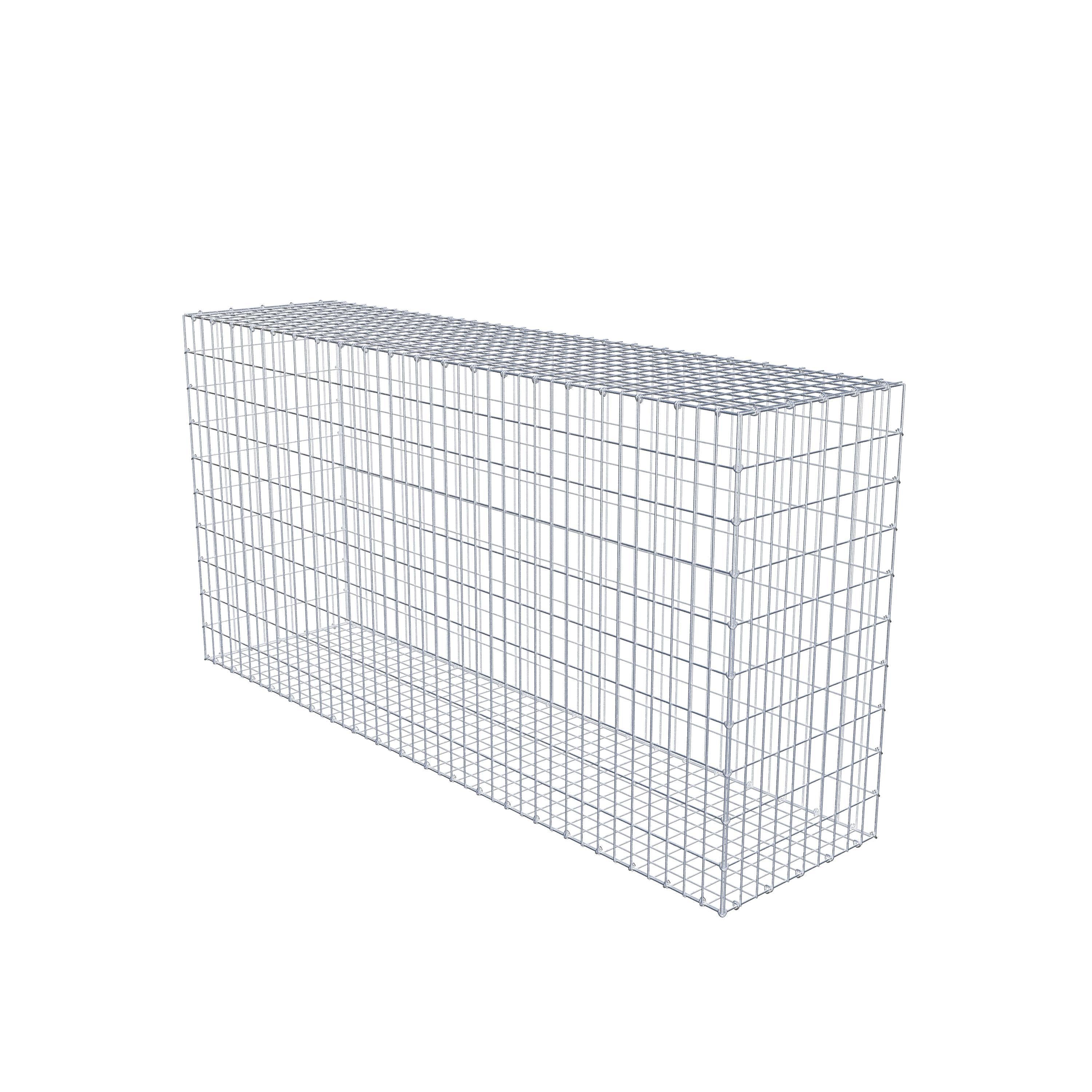 Gabion 200 cm x 100 cm x 50 cm (L x H x P), maillage 5 cm x 10 cm, anneau en C