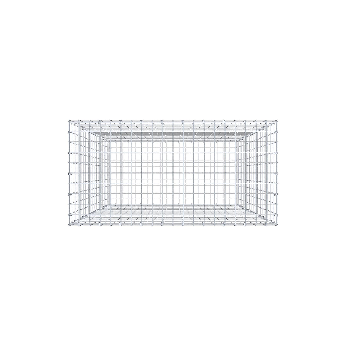 Gabion 200 cm x 100 cm x 50 cm (L x H x D), maskstorlek 5 cm x 10 cm, C-ring