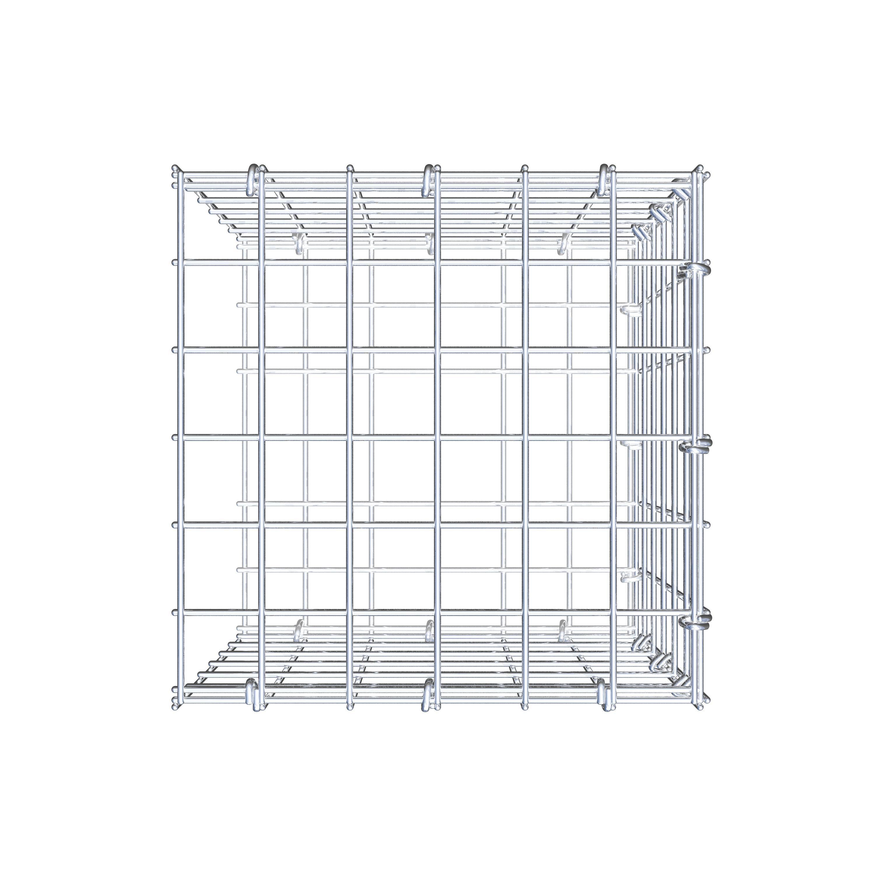 Gabion monté type 2 30 cm x 30 cm x 30 cm (L x H x P), maillage 5 cm x 5 cm, anneau en C