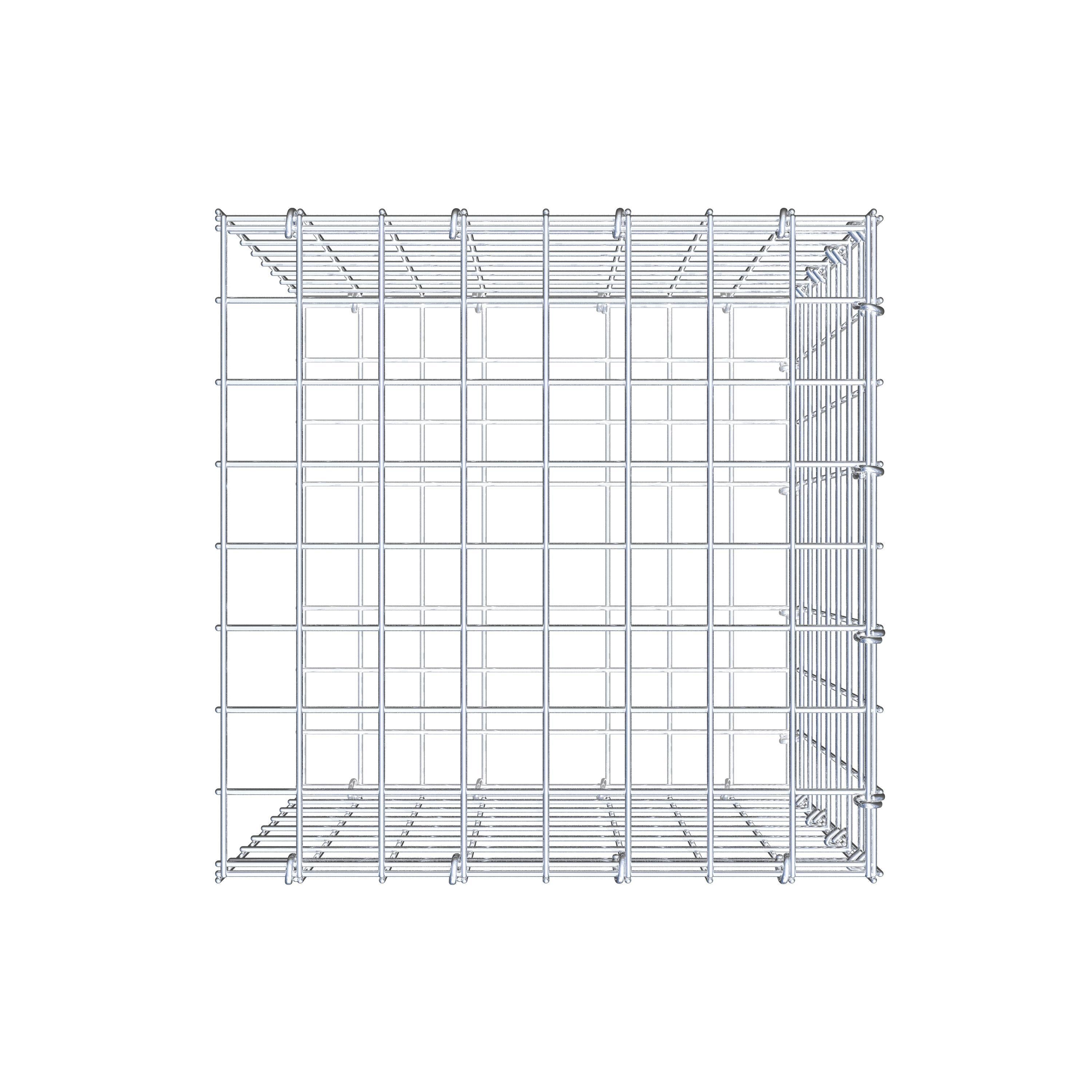 Anbaugabione Typ 2 40 cm x 40 cm x 40 cm (L x H x T), Maschenweite 5 cm x 5 cm, C-Ring