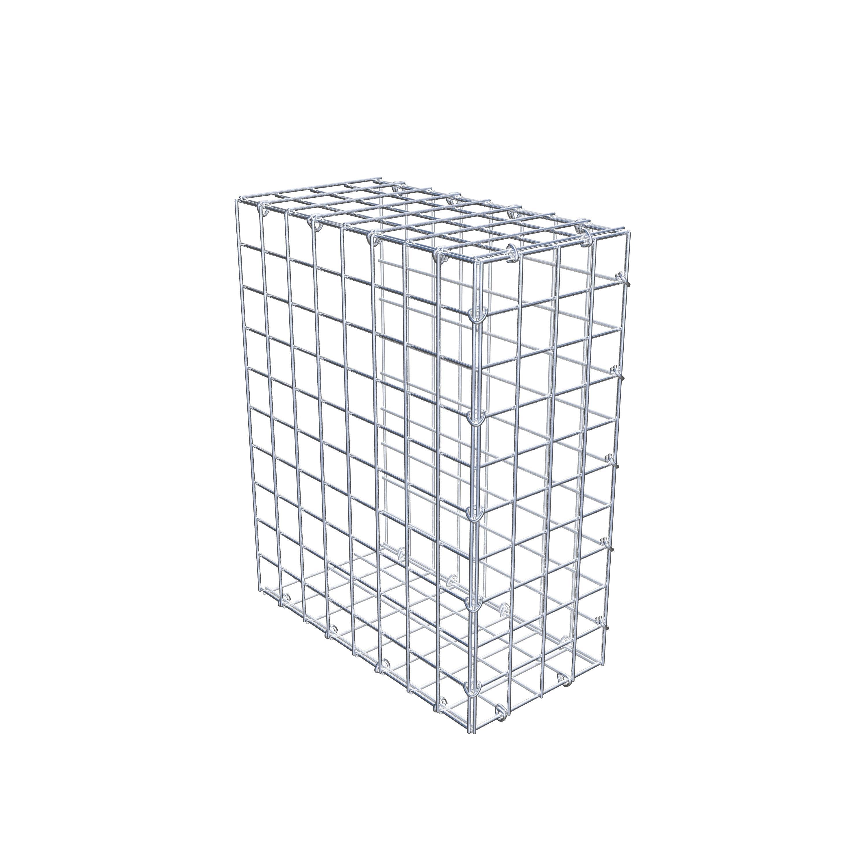 Gabion monté type 2 50 cm x 40 cm x 20 cm (L x H x P), maillage 5 cm x 5 cm, anneau en C