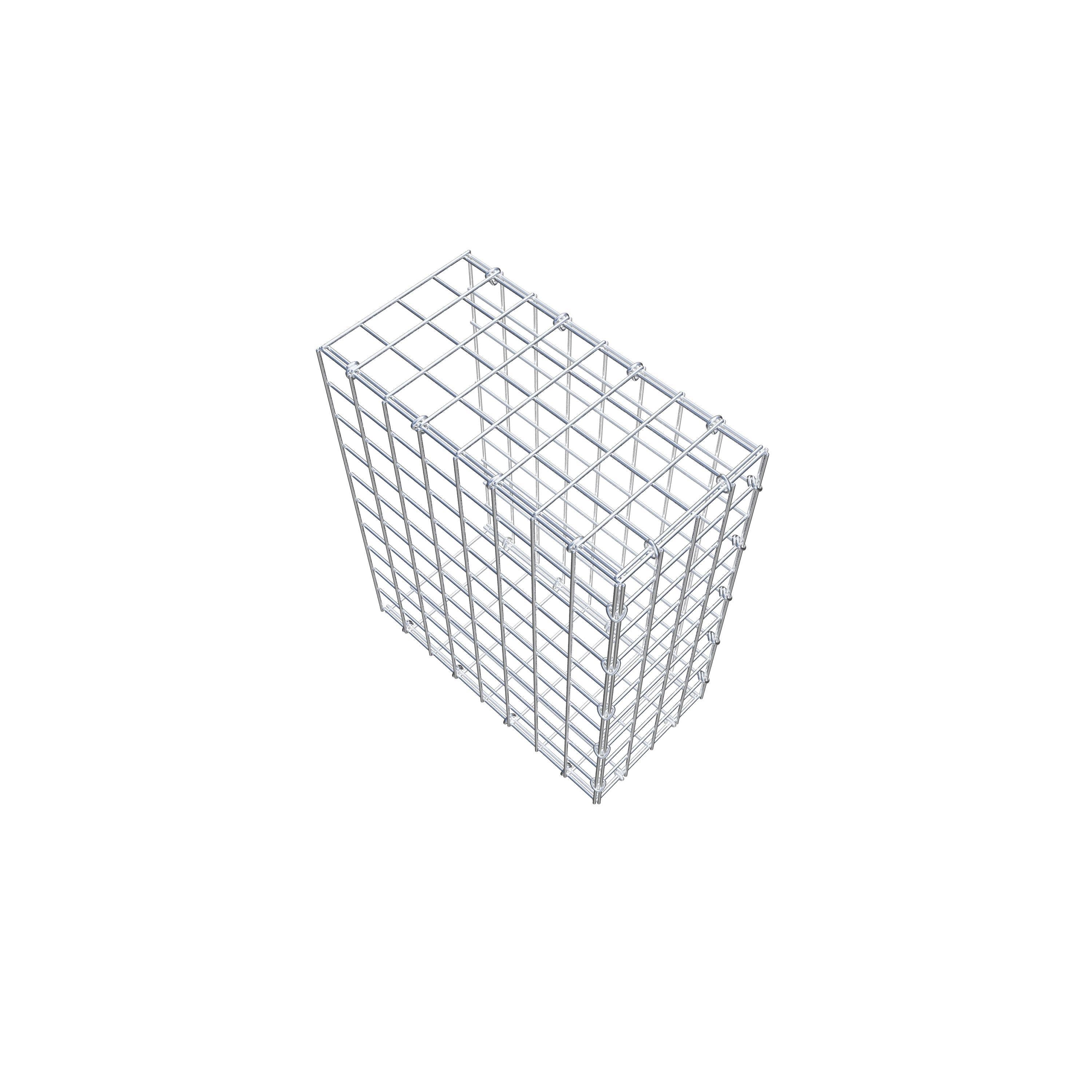 Gabion monté type 2 50 cm x 40 cm x 20 cm (L x H x P), maillage 5 cm x 5 cm, anneau en C