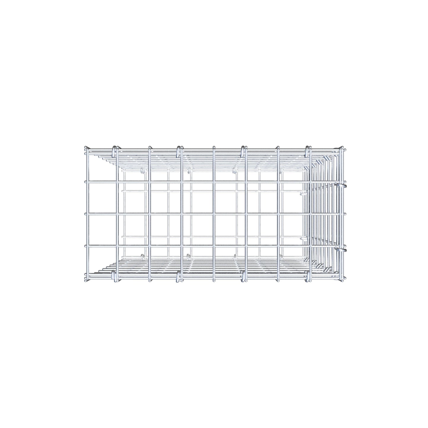 Anbaugabione Typ 2 50 cm x 40 cm x 20 cm (L x H x T), Maschenweite 5 cm x 5 cm, C-Ring