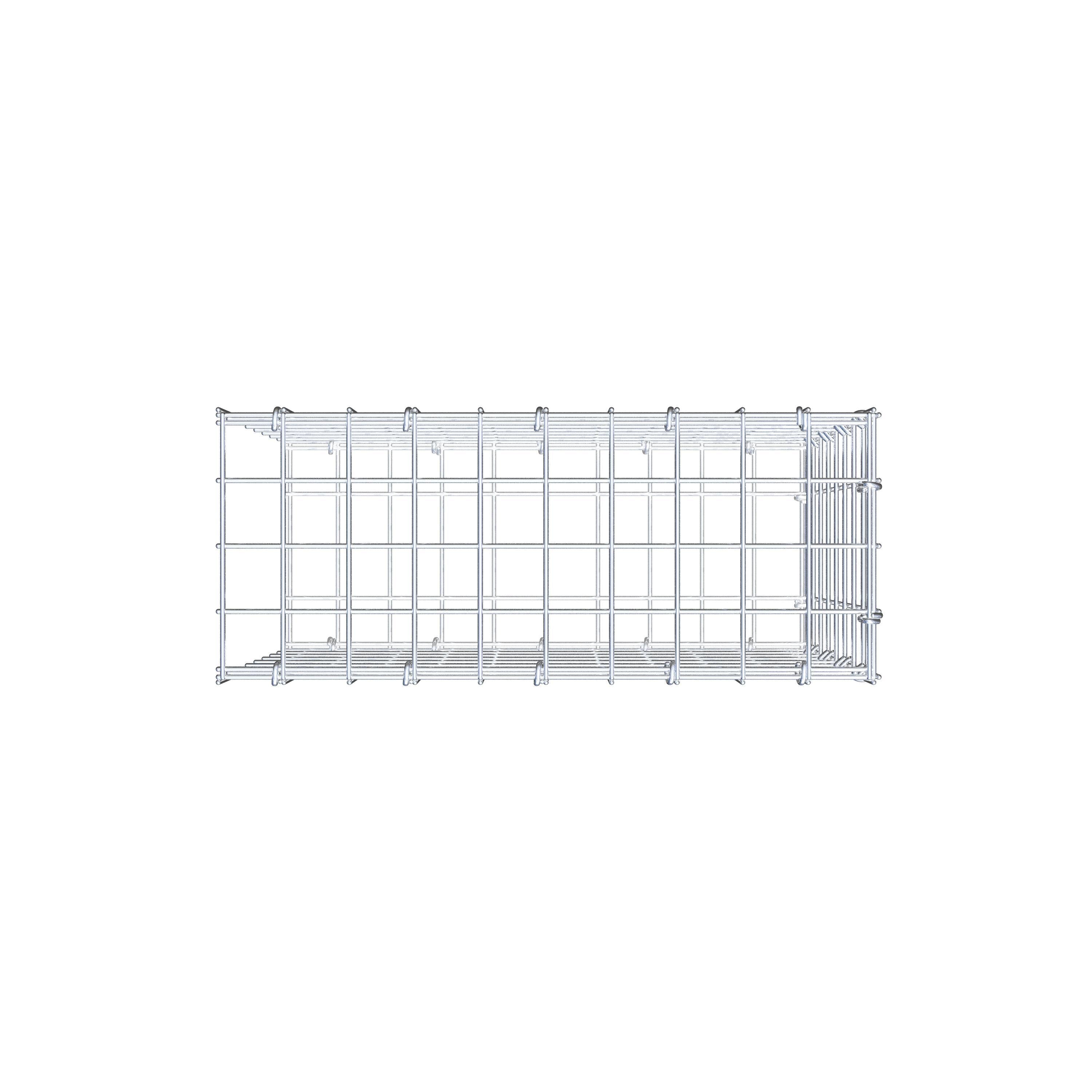 Gabion monté type 2 50 cm x 40 cm x 20 cm (L x H x P), maillage 5 cm x 5 cm, anneau en C