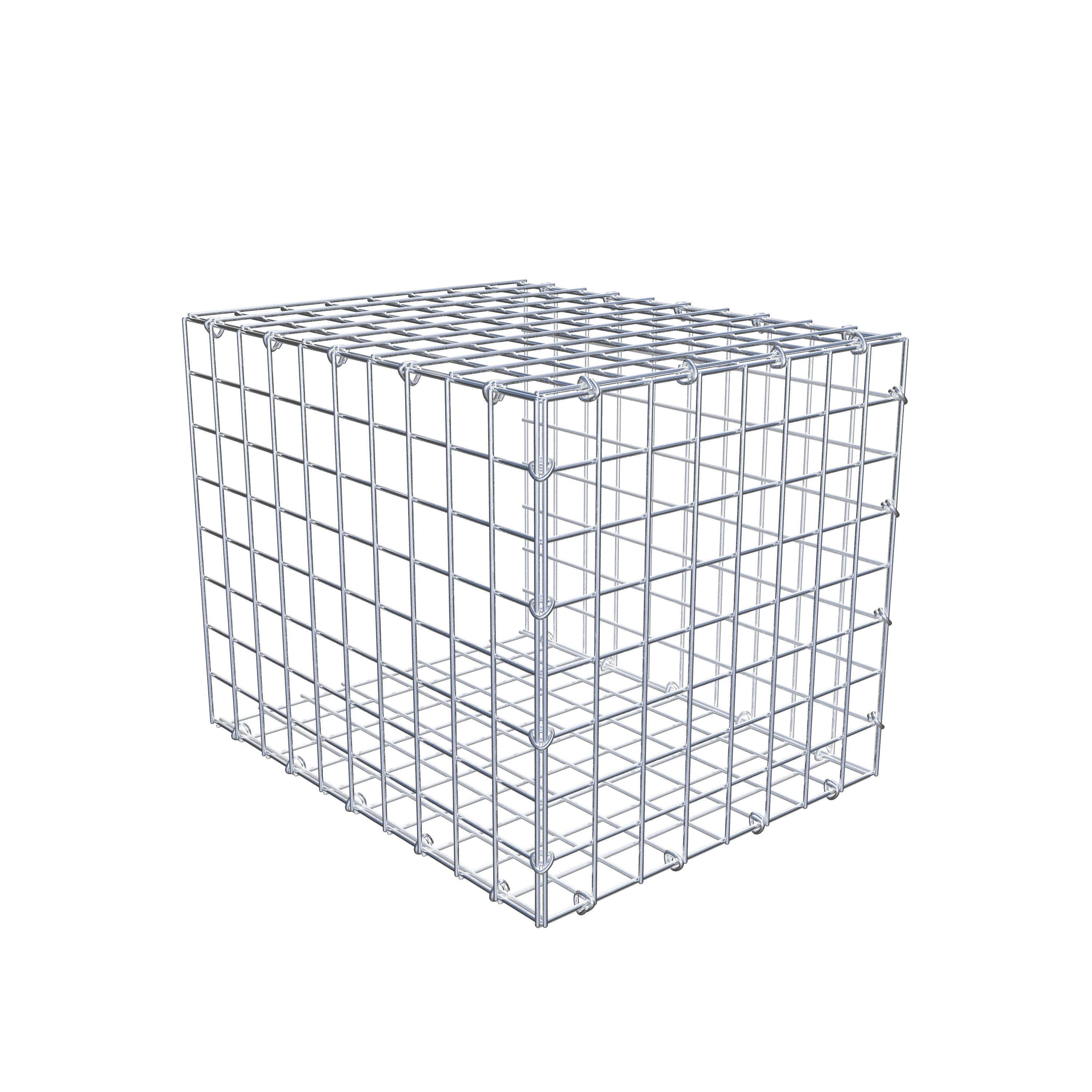 Gabion monté type 2 50 cm x 40 cm x 40 cm (L x H x P), maillage 5 cm x 5 cm, anneau en C