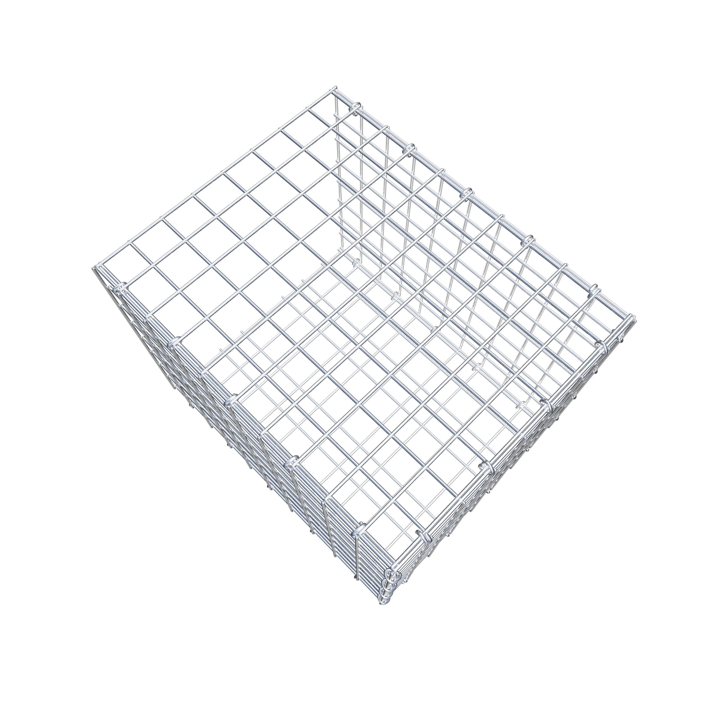 Gabion monté type 2 50 cm x 40 cm x 40 cm (L x H x P), maillage 5 cm x 5 cm, anneau en C