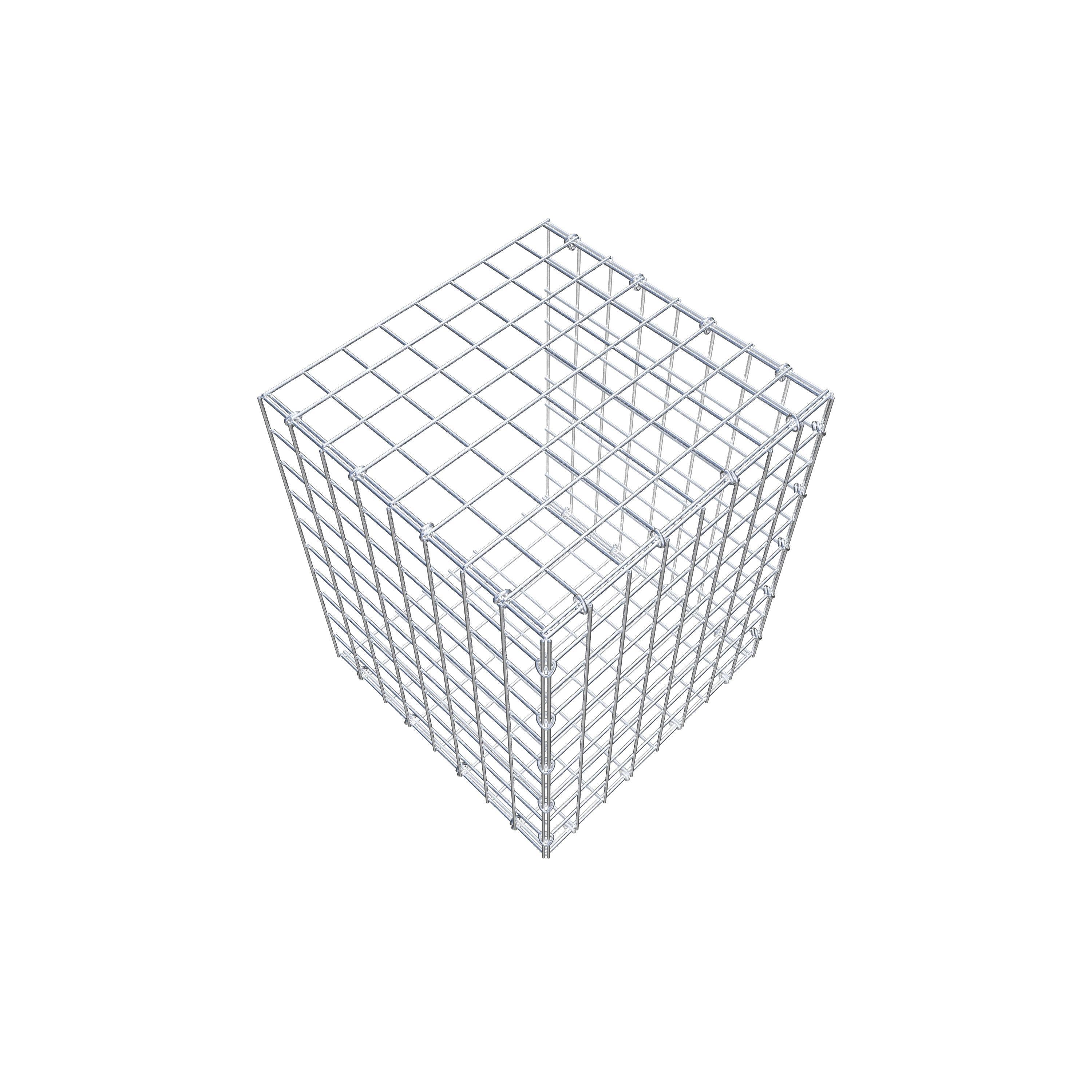 Gabion monté type 2 50 cm x 40 cm x 40 cm (L x H x P), maillage 5 cm x 5 cm, anneau en C