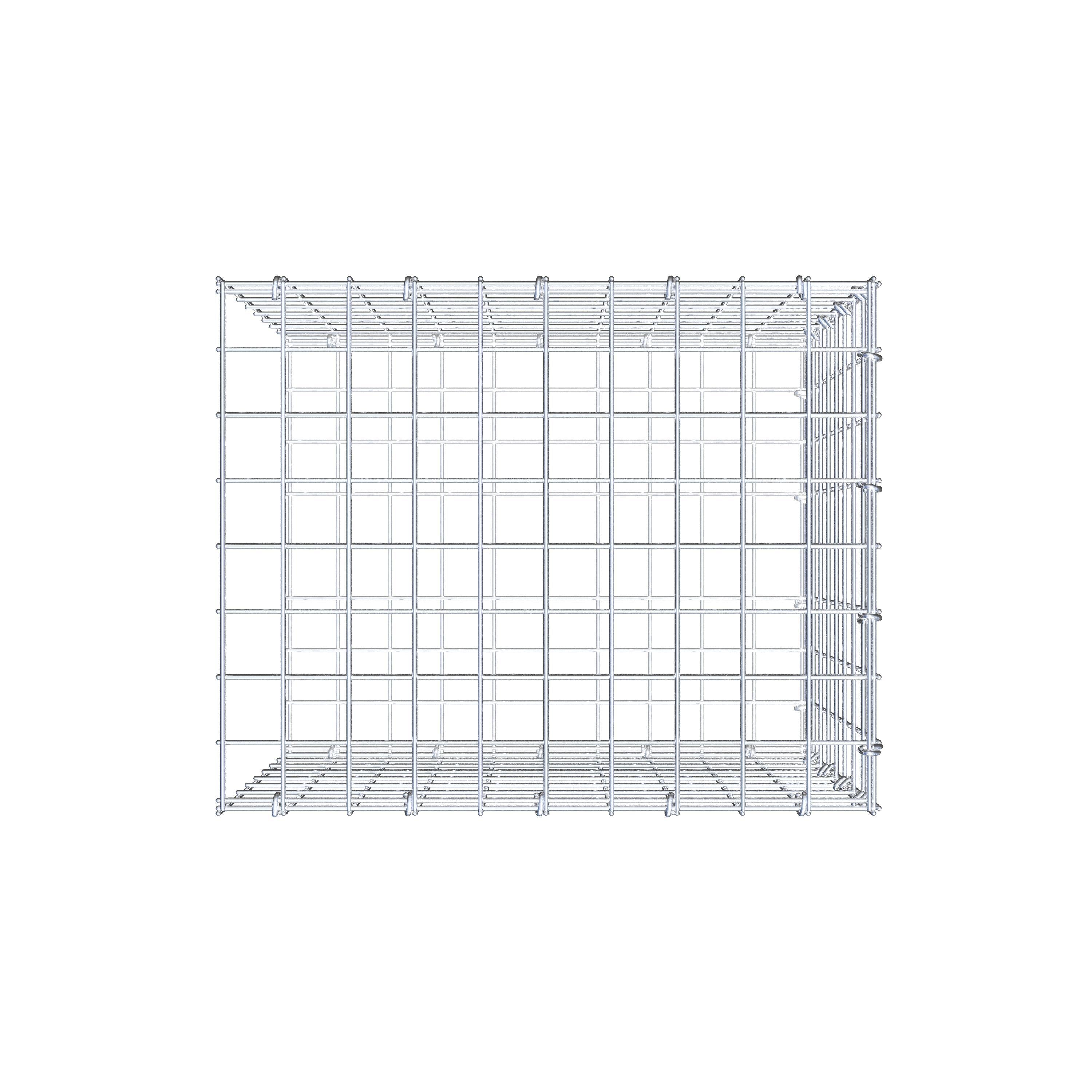 Gabion monté type 2 50 cm x 40 cm x 40 cm (L x H x P), maillage 5 cm x 5 cm, anneau en C