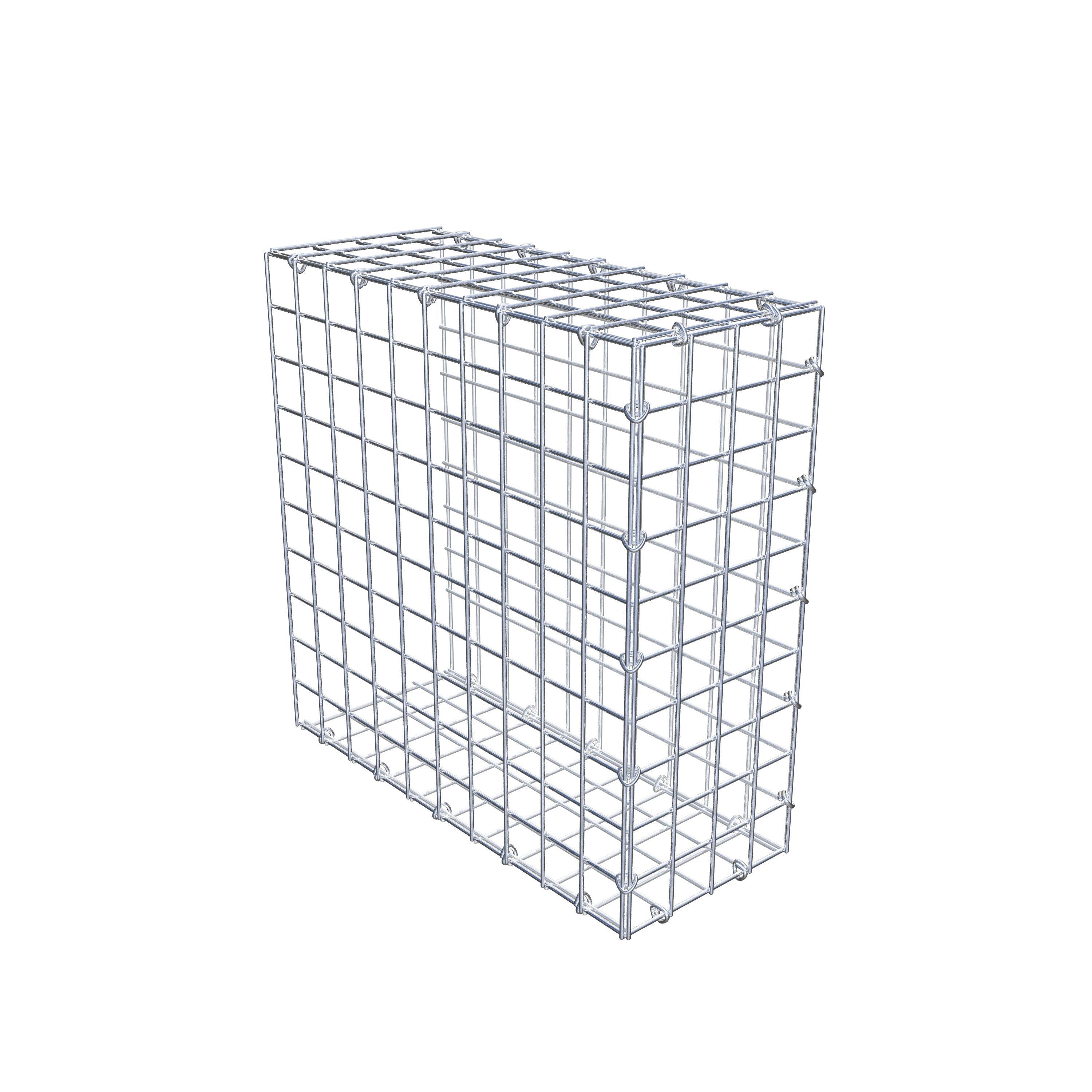 Gabion monté type 2 50 cm x 50 cm x 20 cm (L x H x P), maillage 5 cm x 5 cm, anneau en C