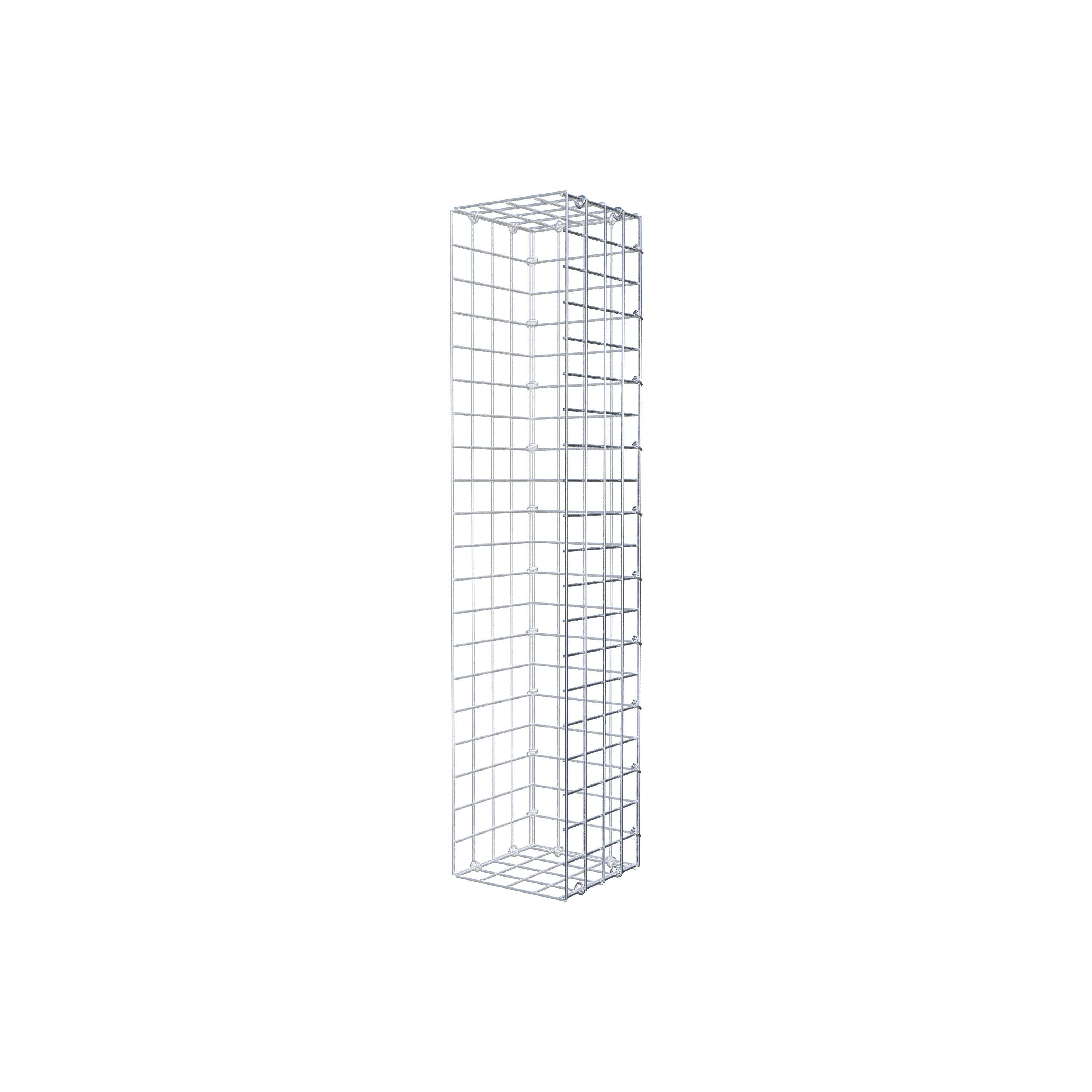 Gabion monté type 2 100 cm x 20 cm x 20 cm (L x H x P), maillage 5 cm x 5 cm, anneau en C