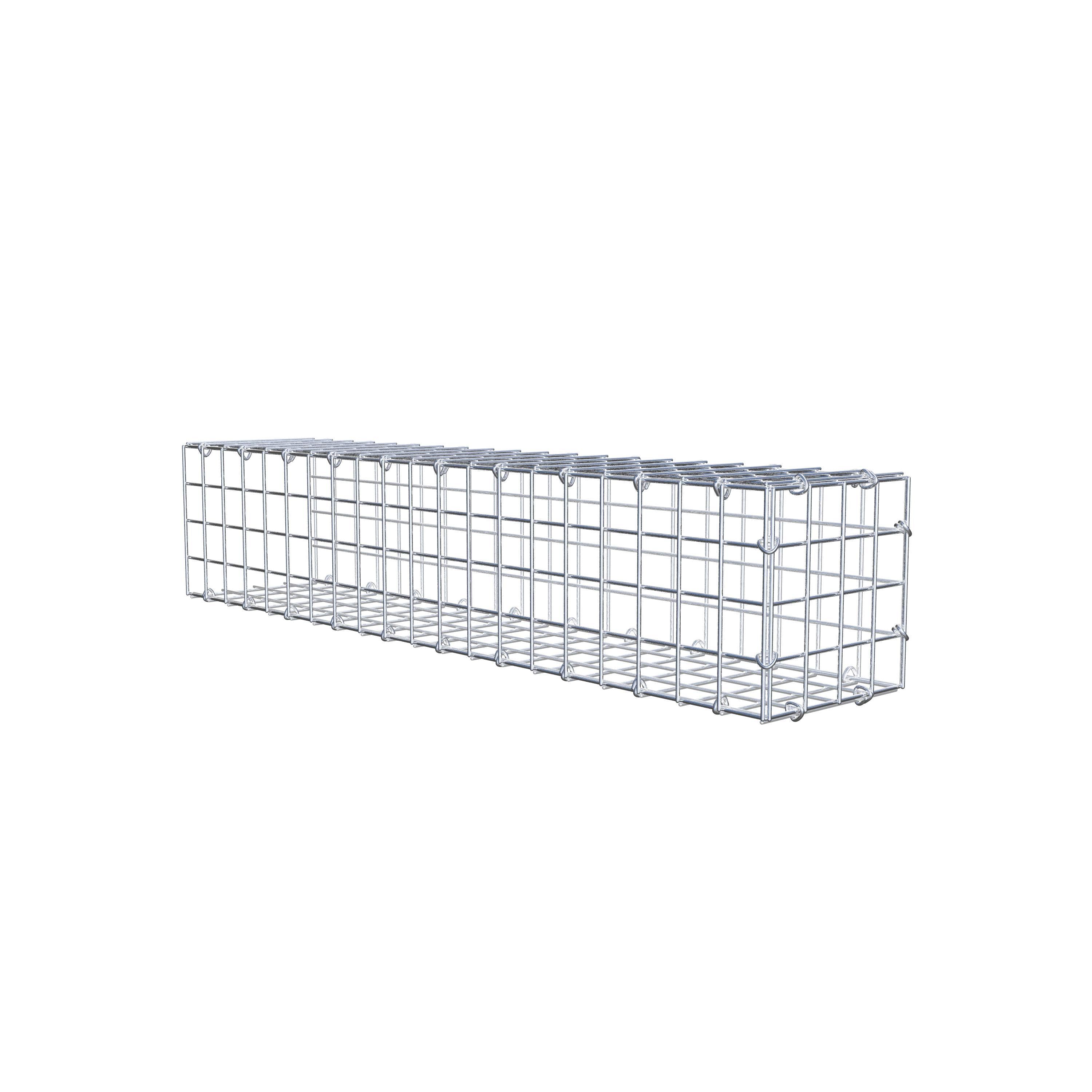 Gabion monté type 2 100 cm x 20 cm x 20 cm (L x H x P), maillage 5 cm x 5 cm, anneau en C