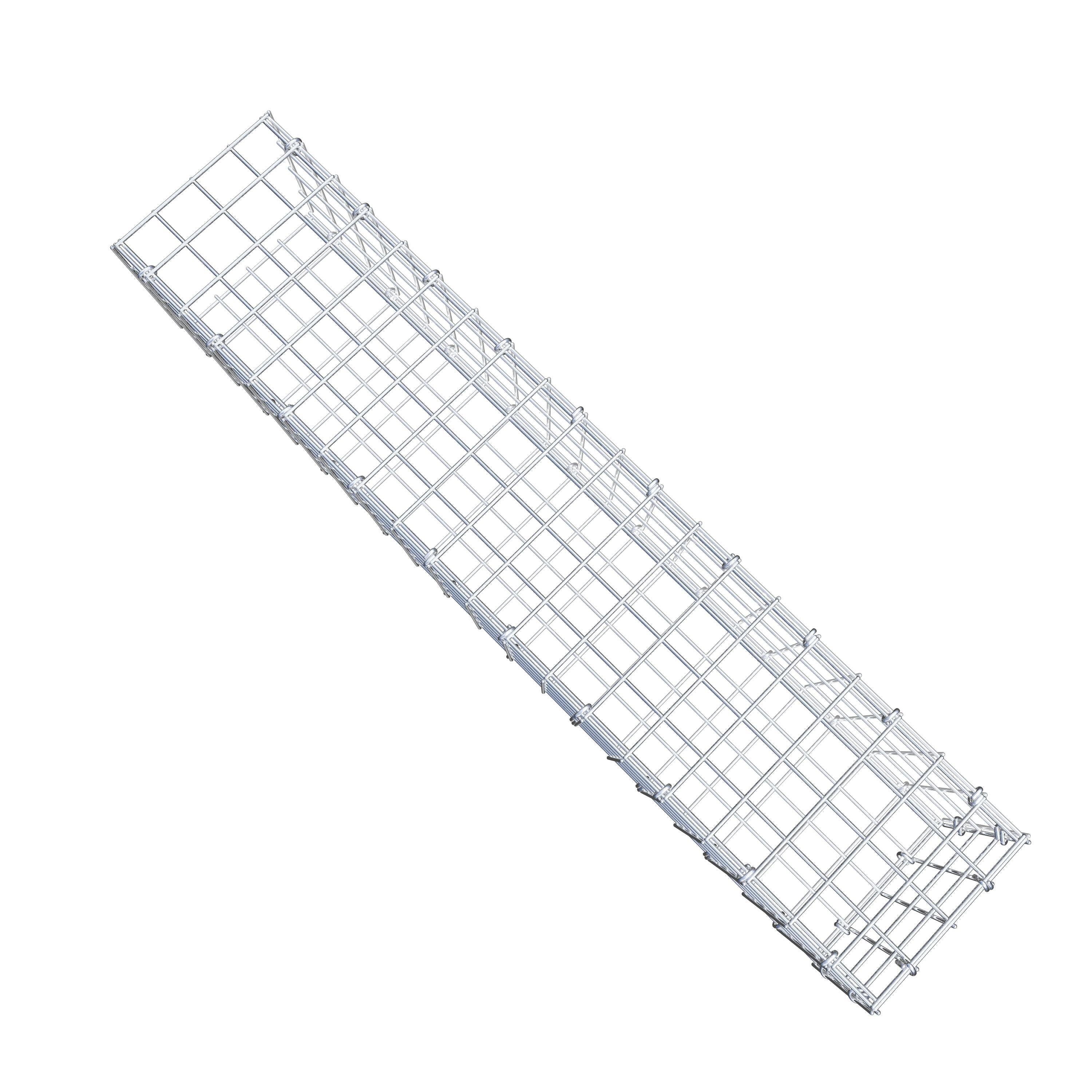 Gabion monté type 2 100 cm x 20 cm x 20 cm (L x H x P), maillage 5 cm x 5 cm, anneau en C