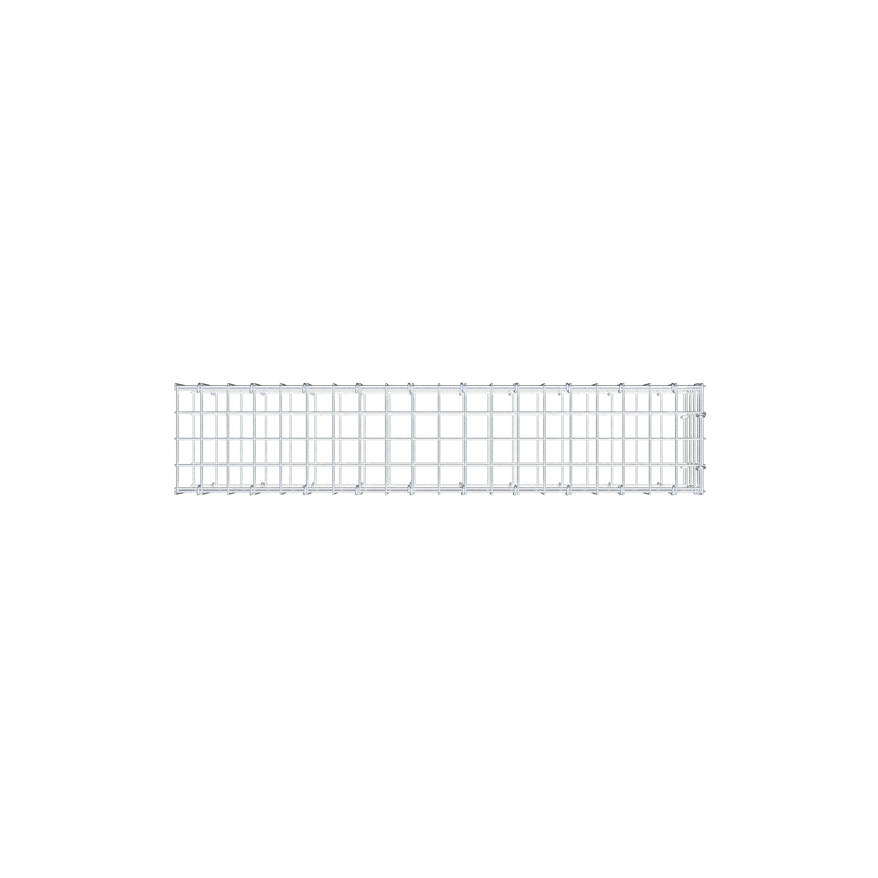 Gabion monté type 2 100 cm x 20 cm x 20 cm (L x H x P), maillage 5 cm x 5 cm, anneau en C