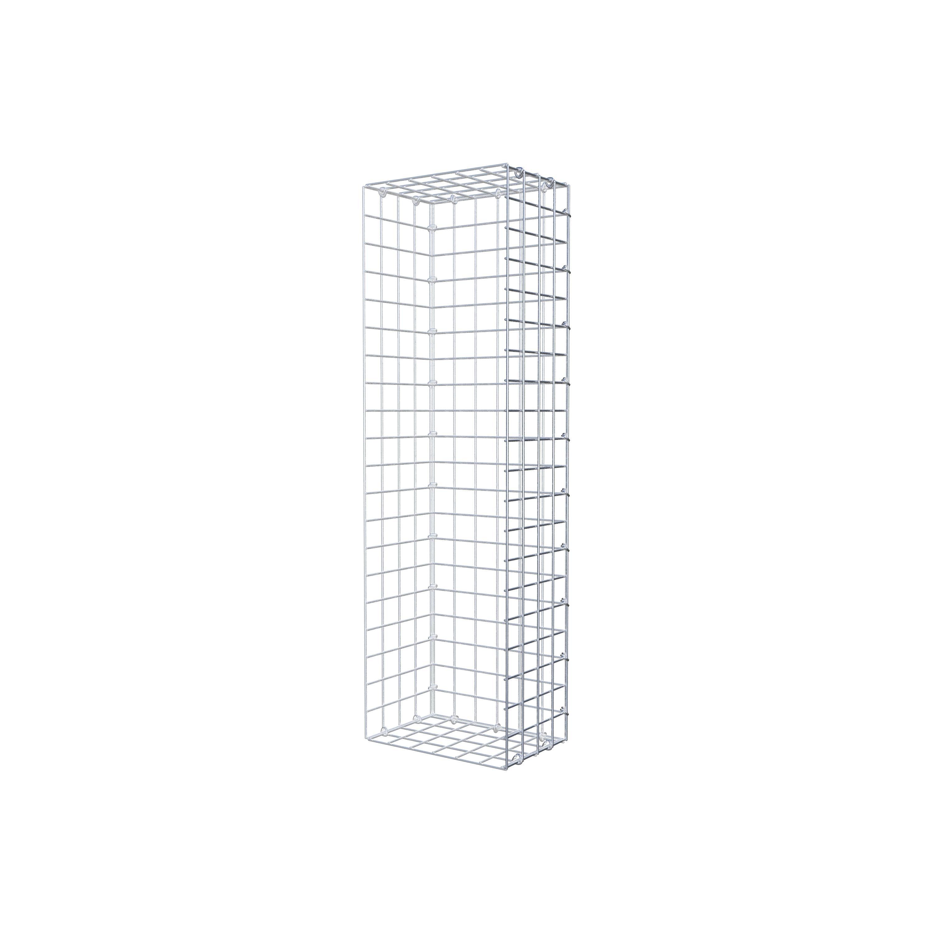 Gabion monté type 2 100 cm x 20 cm x 30 cm (L x H x P), maillage 5 cm x 5 cm, anneau en C