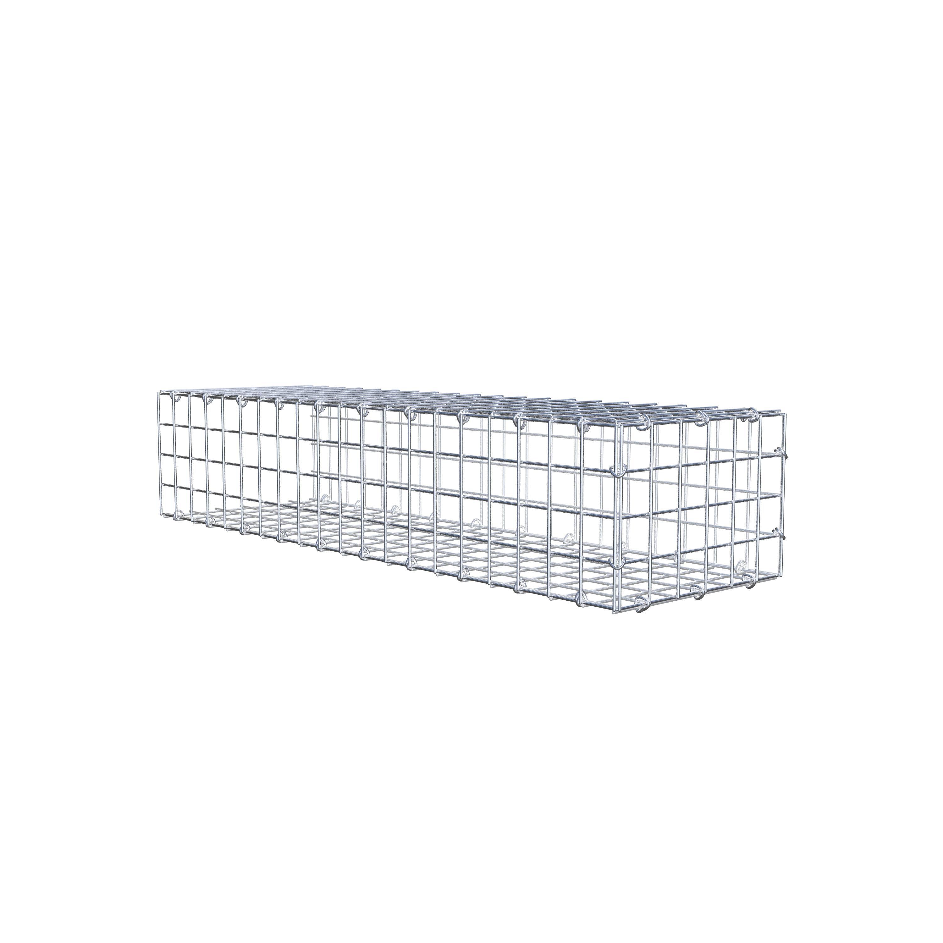 Gabion monté type 2 100 cm x 20 cm x 30 cm (L x H x P), maillage 5 cm x 5 cm, anneau en C