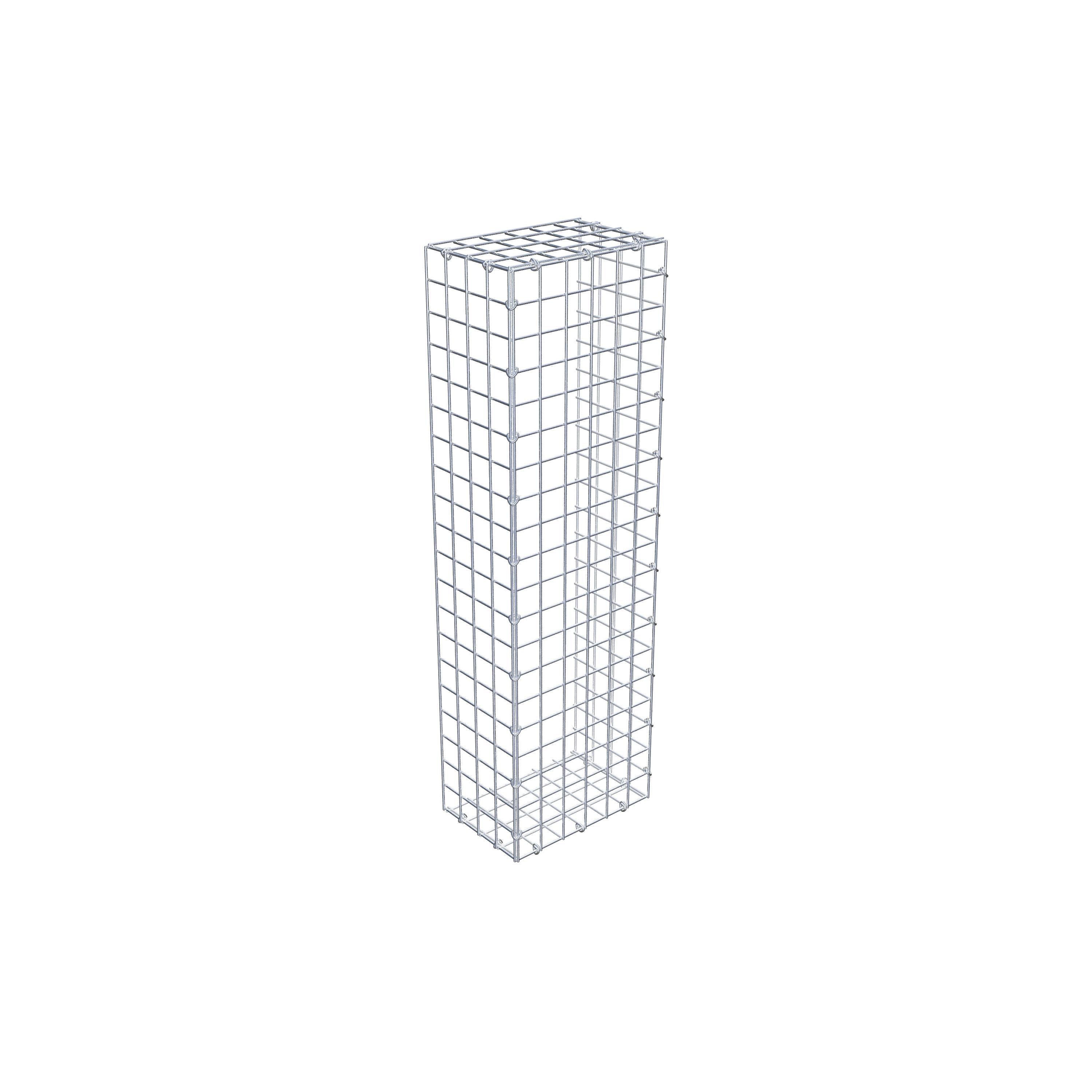 Gabion monté type 2 100 cm x 20 cm x 30 cm (L x H x P), maillage 5 cm x 5 cm, anneau en C