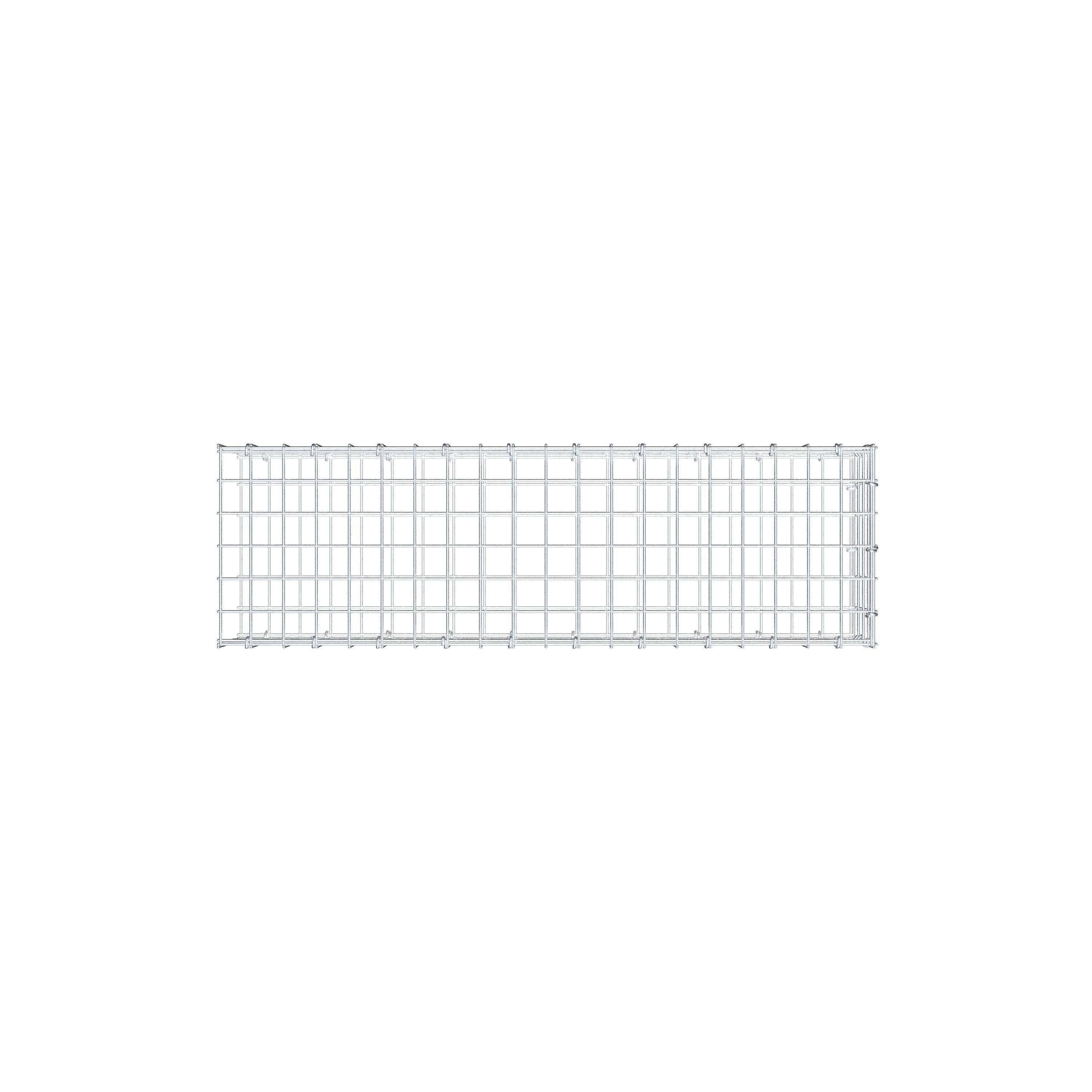 Gabion monté type 2 100 cm x 20 cm x 30 cm (L x H x P), maillage 5 cm x 5 cm, anneau en C