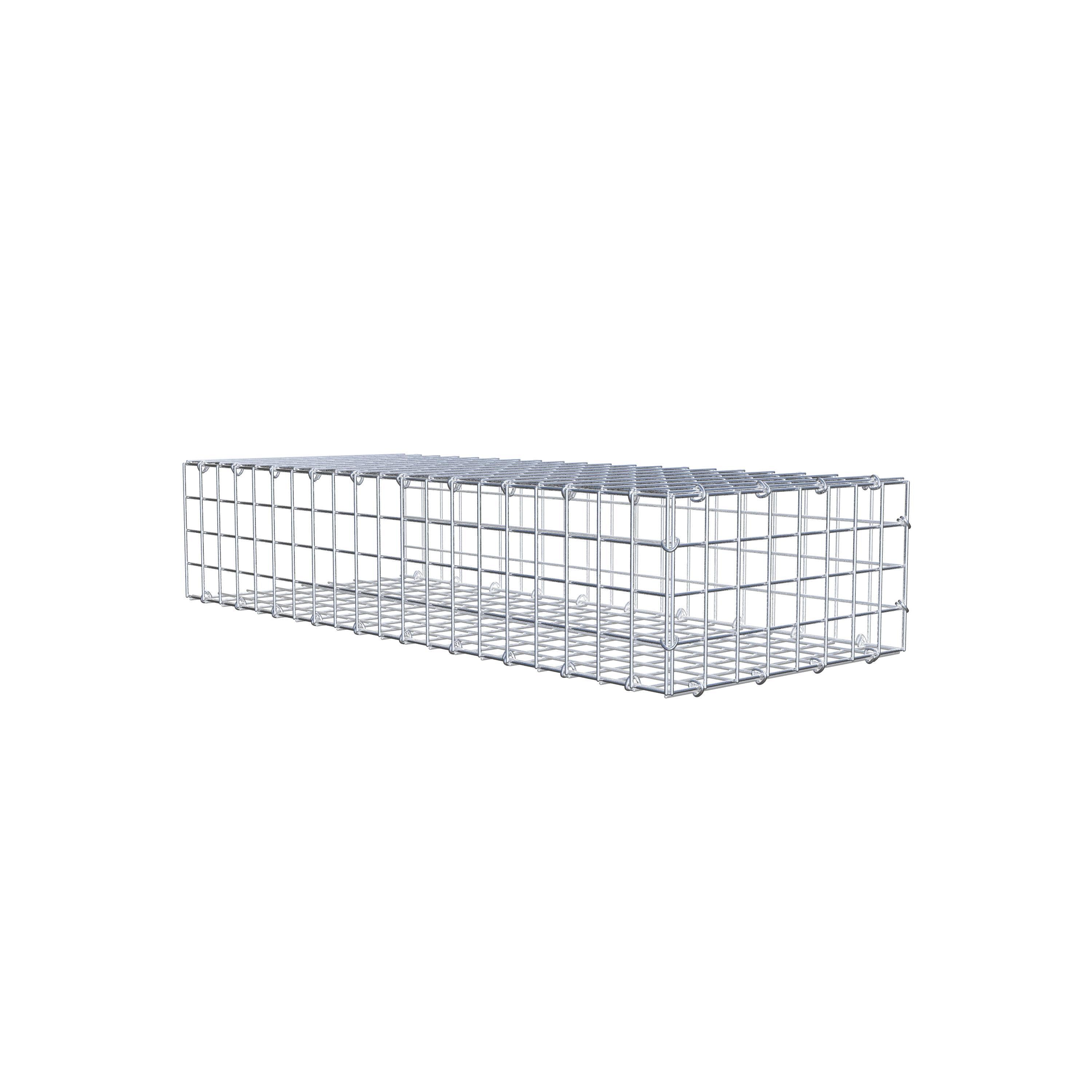 Gabion monté type 2 100 cm x 20 cm x 40 cm (L x H x P), maillage 5 cm x 5 cm, anneau en C