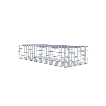 Typ 2 påbyggnadsgabion 100 cm x 20 cm x 40 cm (L x H x D), maskstorlek 5 cm x 5 cm, C-ring