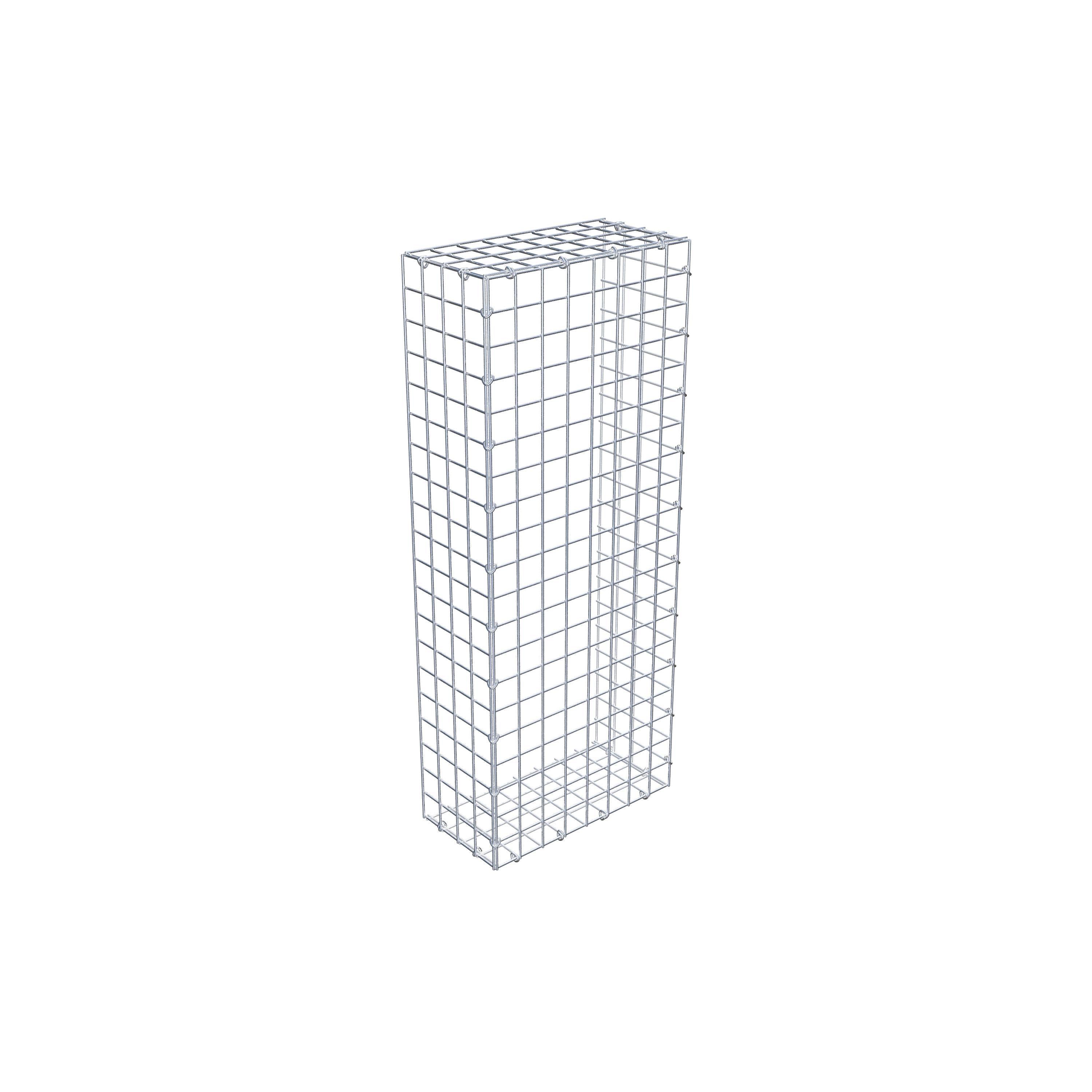 Gabion monté type 2 100 cm x 20 cm x 40 cm (L x H x P), maillage 5 cm x 5 cm, anneau en C