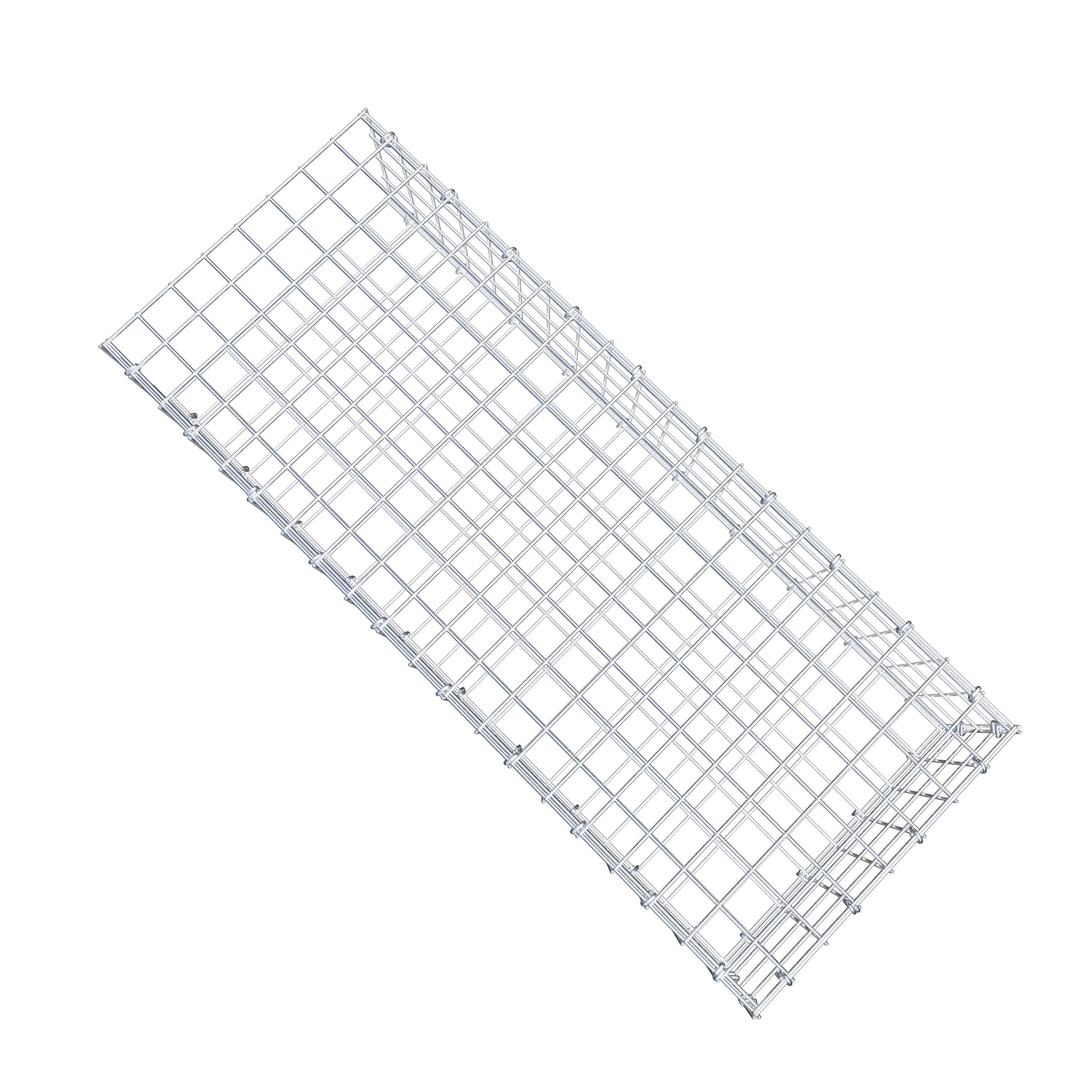 Gabion monté type 2 100 cm x 20 cm x 40 cm (L x H x P), maillage 5 cm x 5 cm, anneau en C