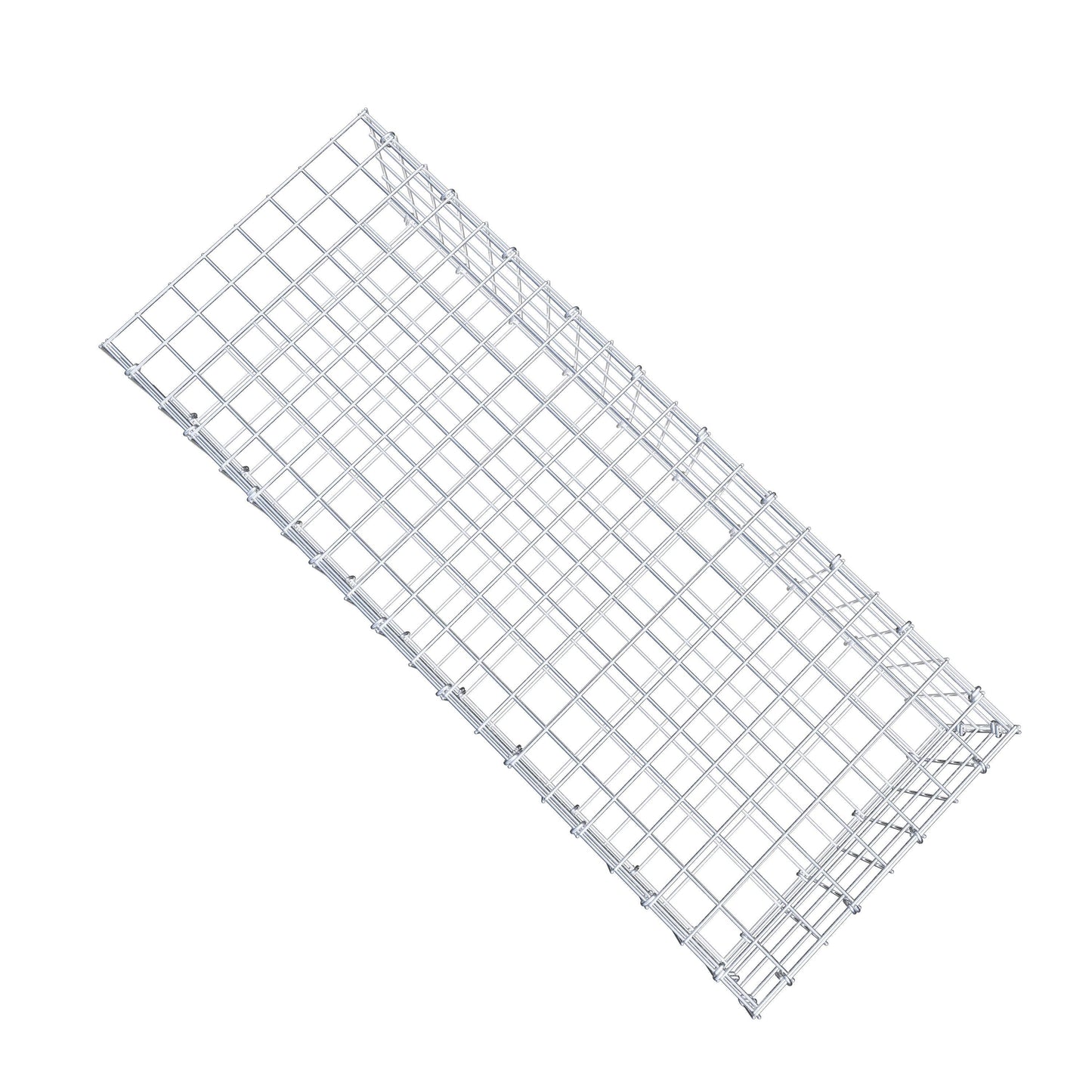 Typ 2 påbyggnadsgabion 100 cm x 20 cm x 40 cm (L x H x D), maskstorlek 5 cm x 5 cm, C-ring