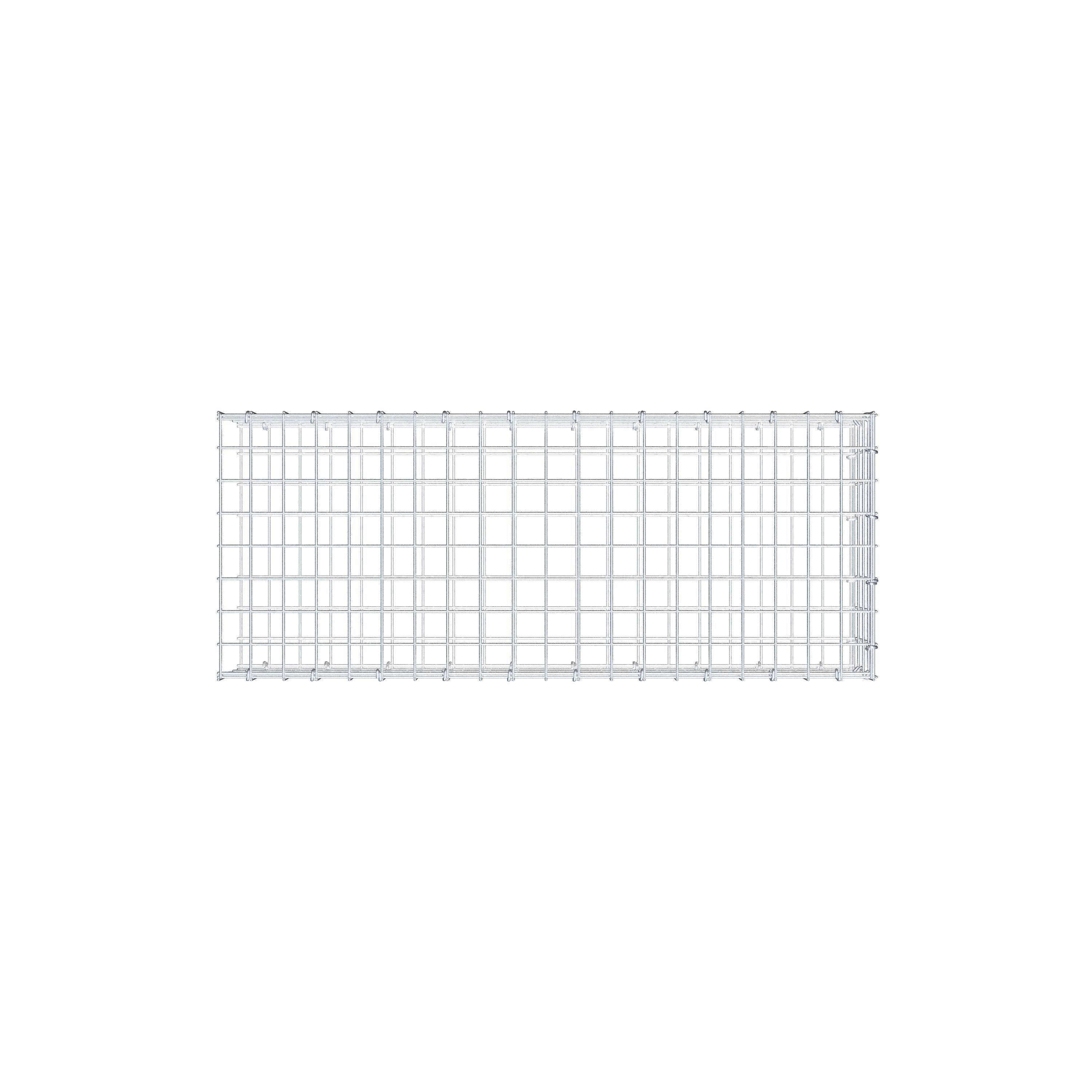 Gabion monté type 2 100 cm x 20 cm x 40 cm (L x H x P), maillage 5 cm x 5 cm, anneau en C