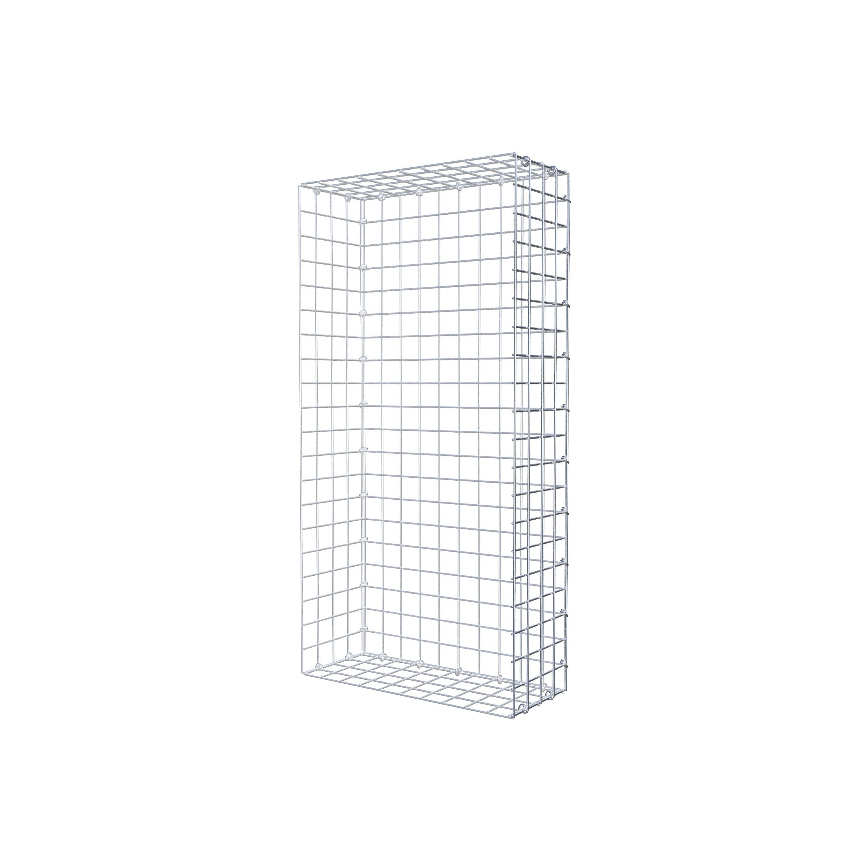 Gabion monté type 2 100 cm x 20 cm x 50 cm (L x H x P), maillage 5 cm x 5 cm, anneau en C