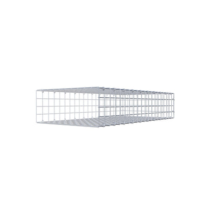 Typ 2 påbyggnadsgabion 100 cm x 20 cm x 50 cm (L x H x D), maskstorlek 5 cm x 5 cm, C-ring