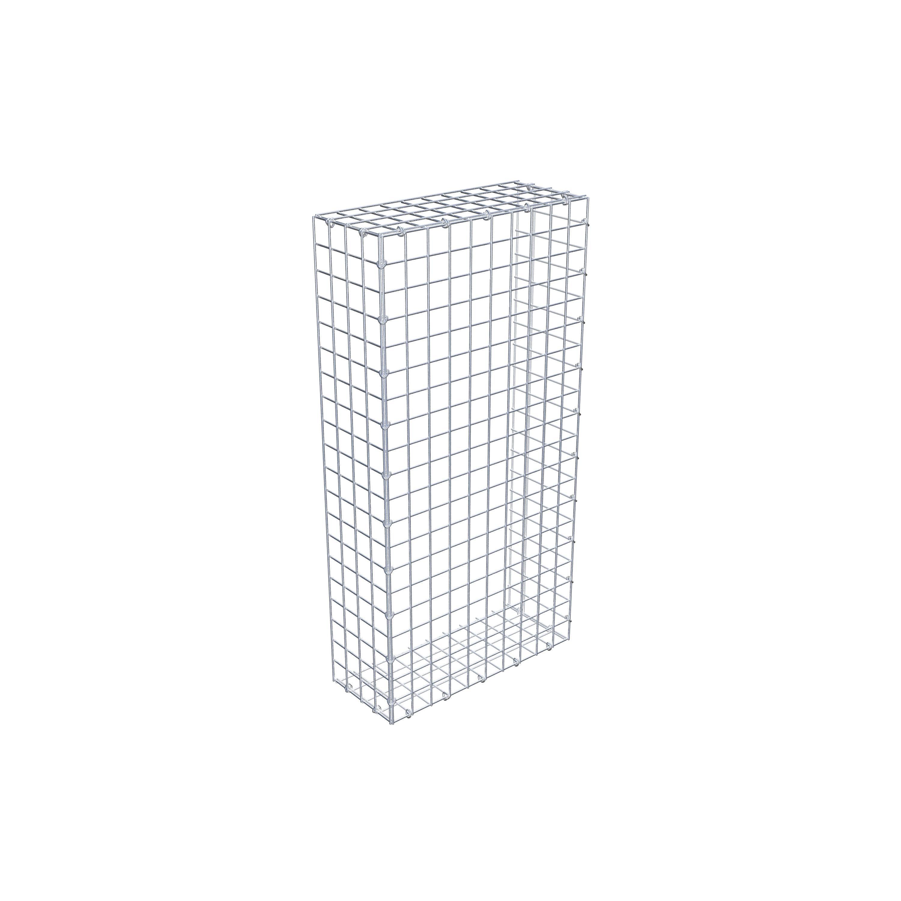 Gabion monté type 2 100 cm x 20 cm x 50 cm (L x H x P), maillage 5 cm x 5 cm, anneau en C