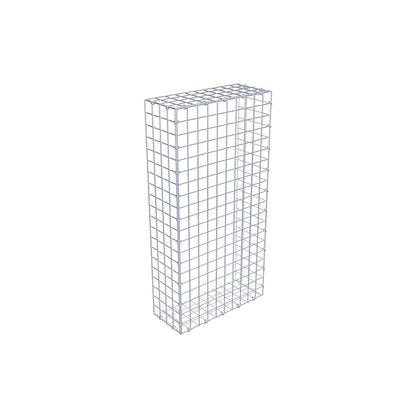 Typ 2 påbyggnadsgabion 100 cm x 20 cm x 50 cm (L x H x D), maskstorlek 5 cm x 5 cm, C-ring
