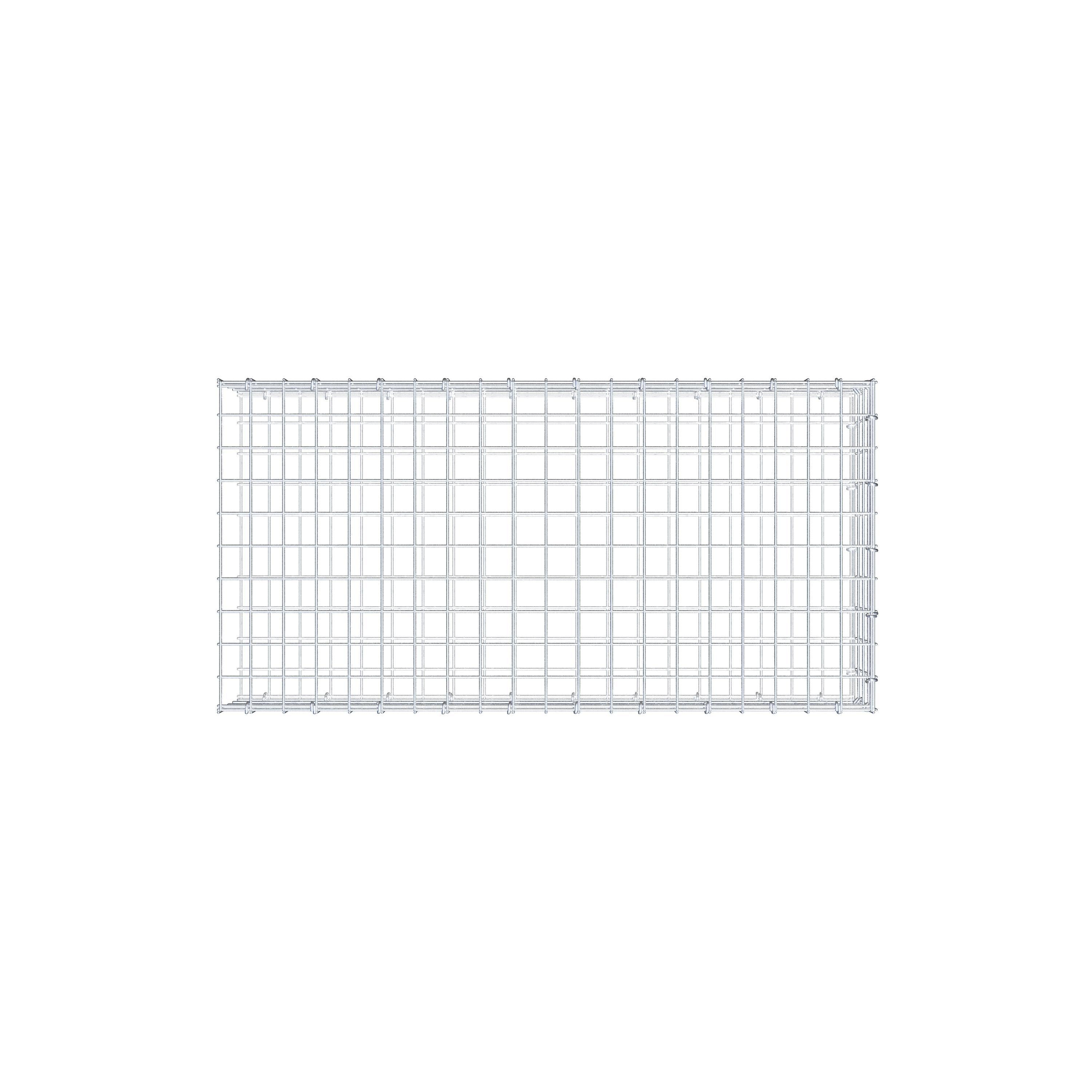 Gabion monté type 2 100 cm x 20 cm x 50 cm (L x H x P), maillage 5 cm x 5 cm, anneau en C