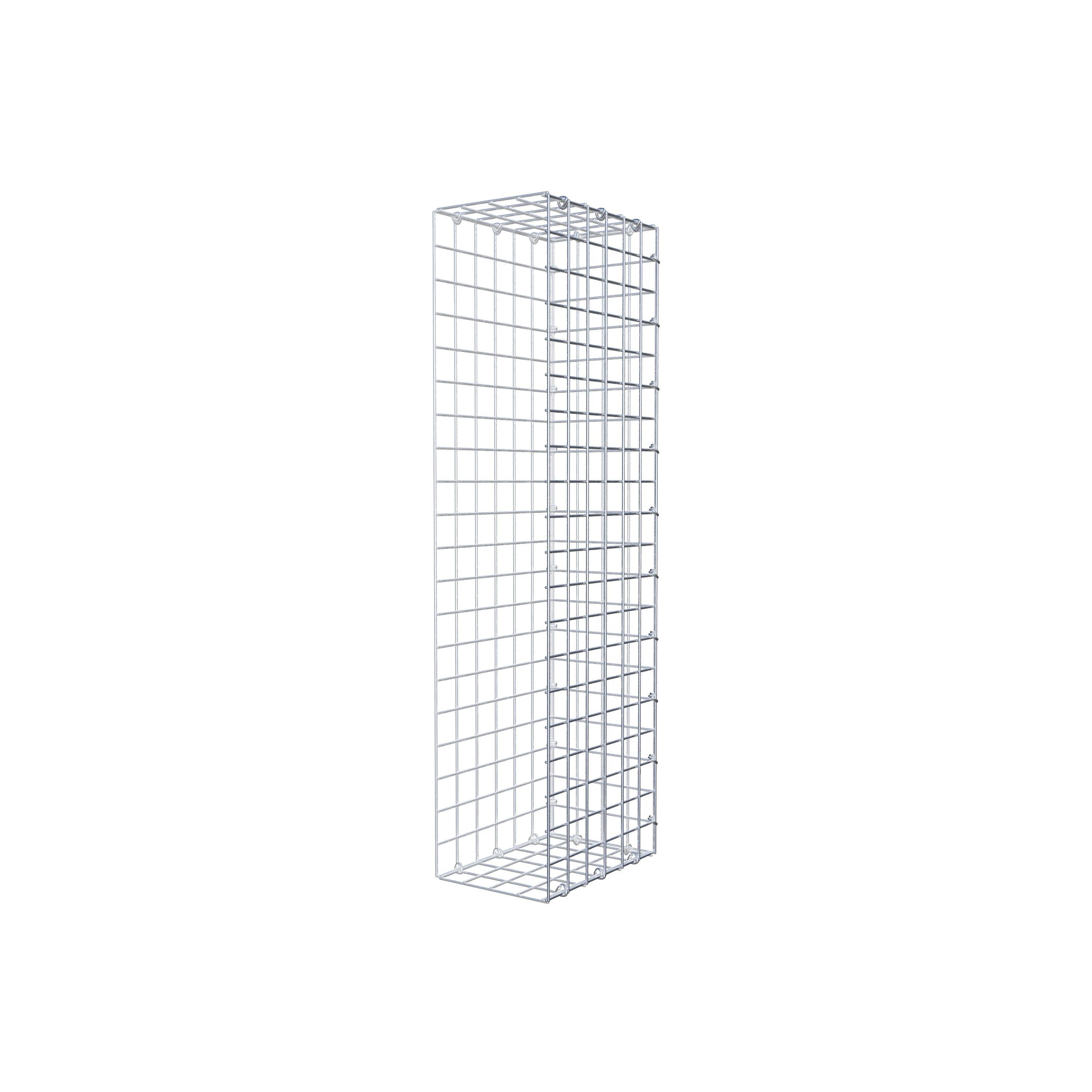 Gabion monté type 2 100 cm x 30 cm x 20 cm (L x H x P), maillage 5 cm x 5 cm, anneau en C