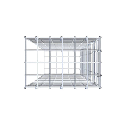 Anbaugabione Typ 2 100 cm x 30 cm x 20 cm (L x H x T), Maschenweite 5 cm x 5 cm, C-Ring