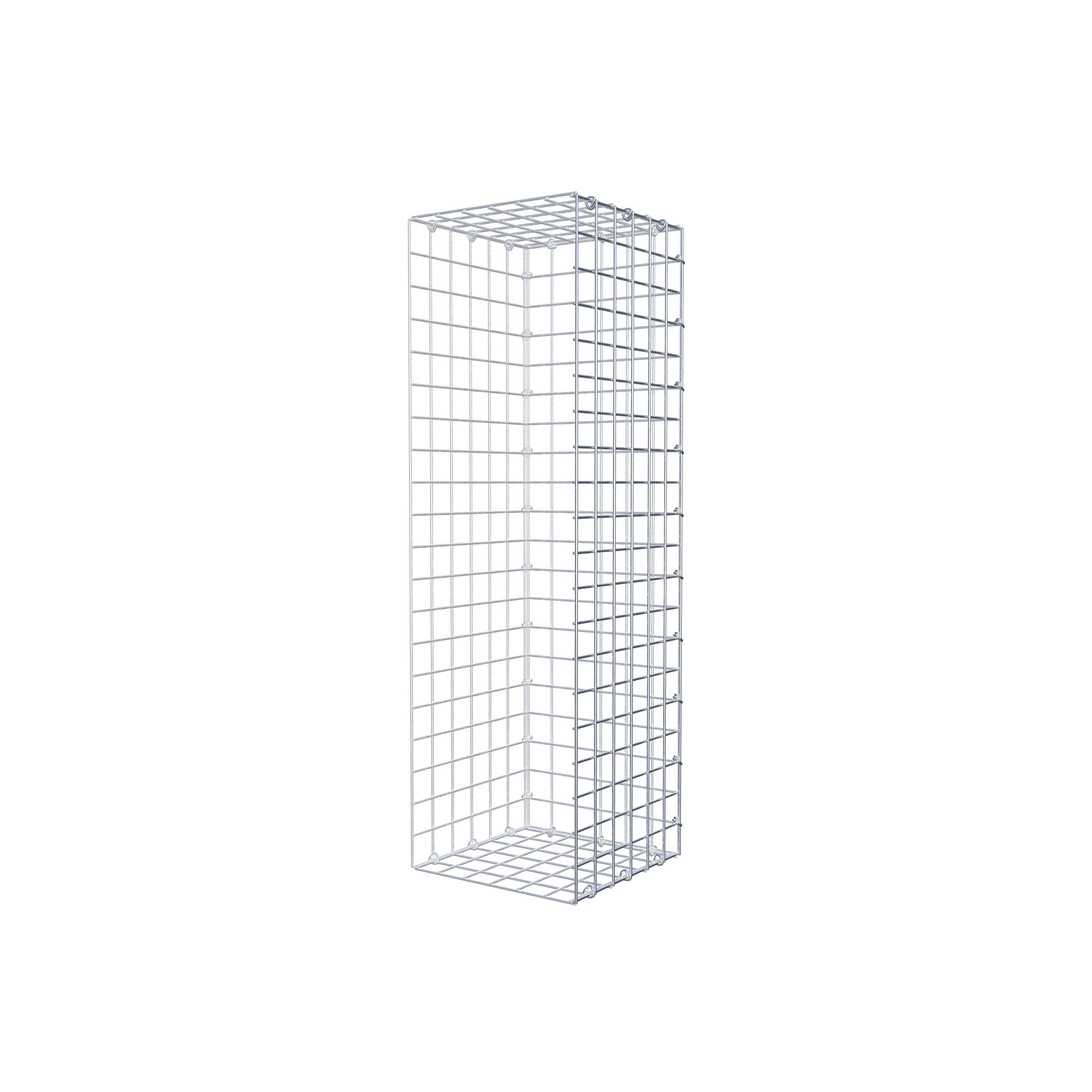 Gabion monté type 2 100 cm x 30 cm x 30 cm (L x H x P), maillage 5 cm x 5 cm, anneau en C