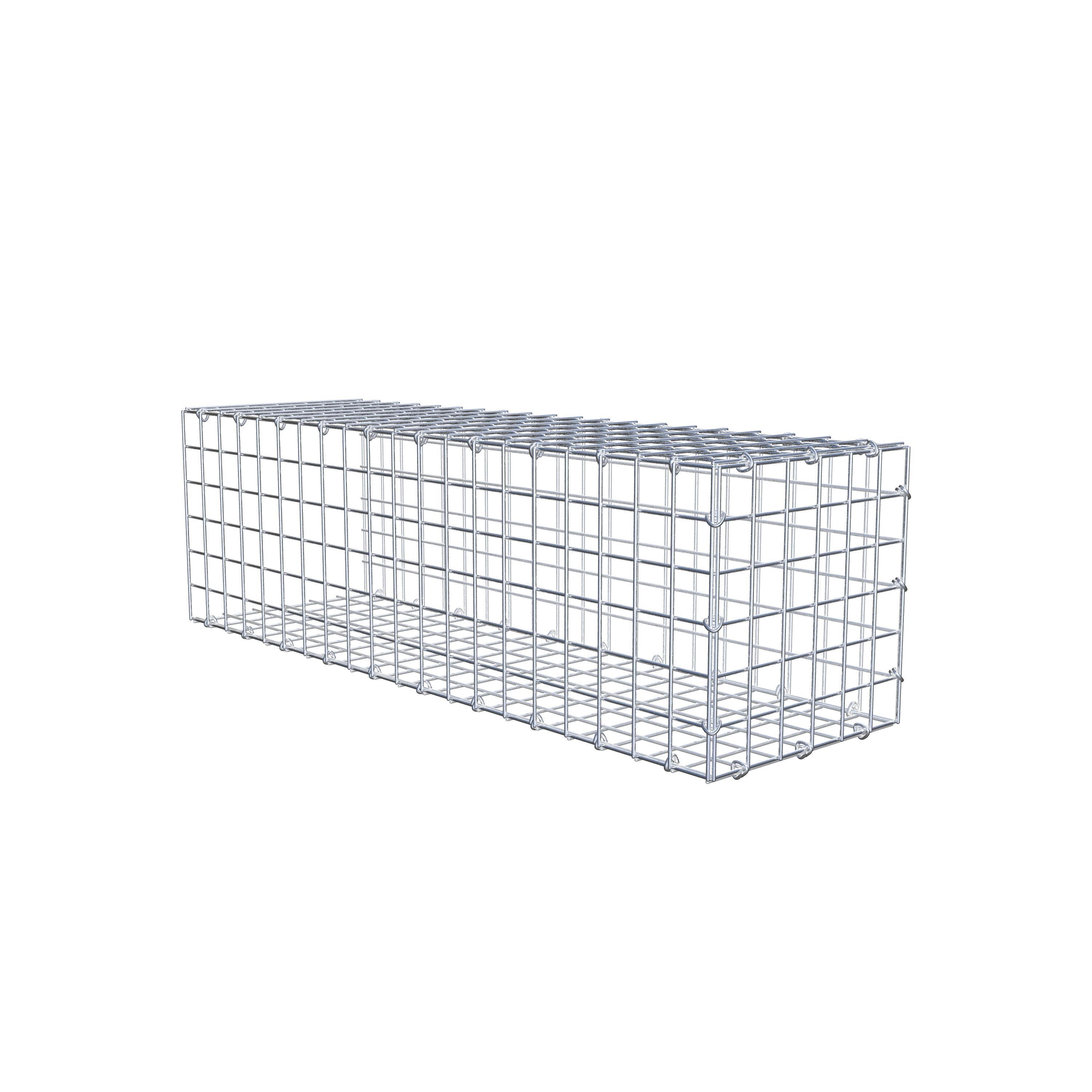 Gabion monté type 2 100 cm x 30 cm x 30 cm (L x H x P), maillage 5 cm x 5 cm, anneau en C