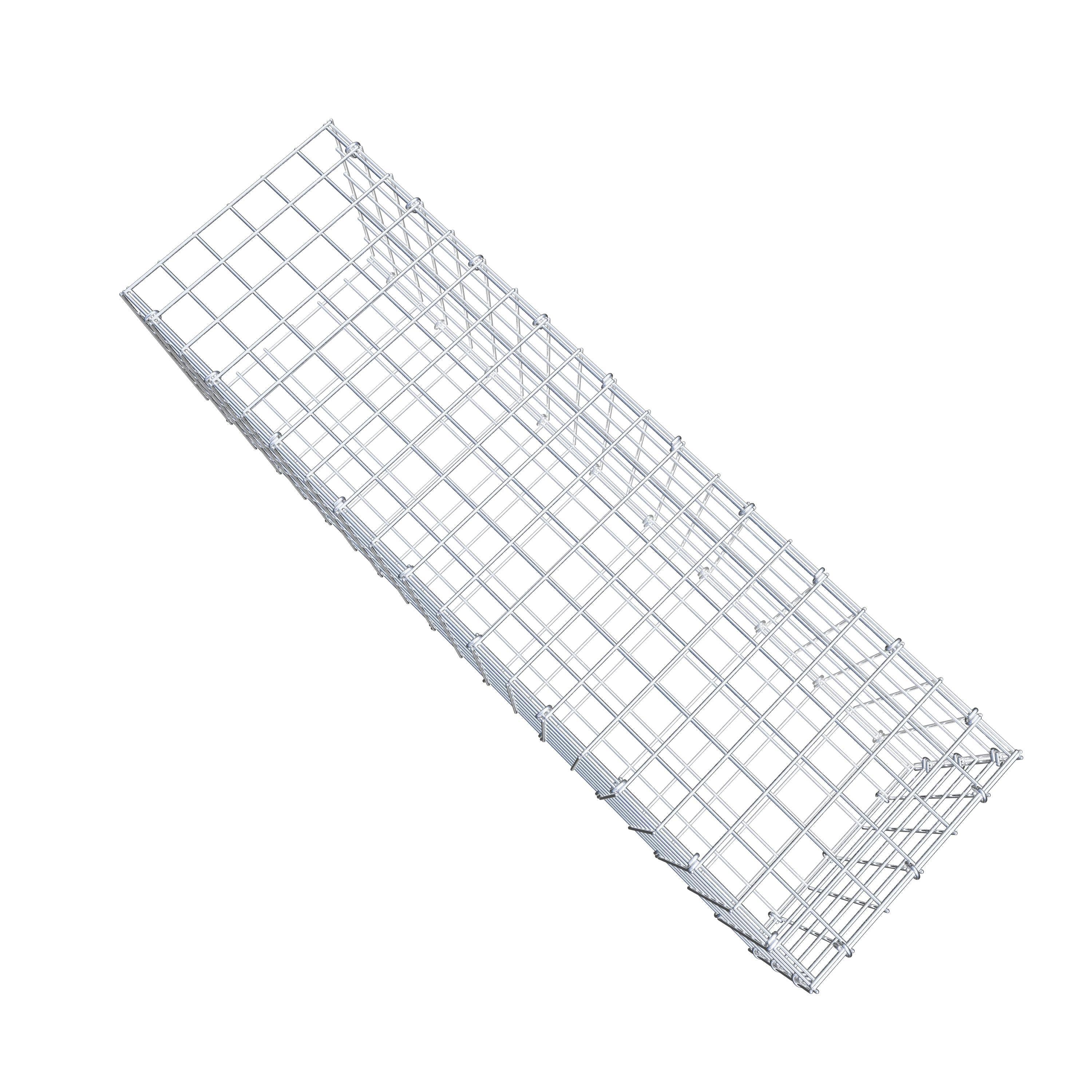 Gabion monté type 2 100 cm x 30 cm x 30 cm (L x H x P), maillage 5 cm x 5 cm, anneau en C