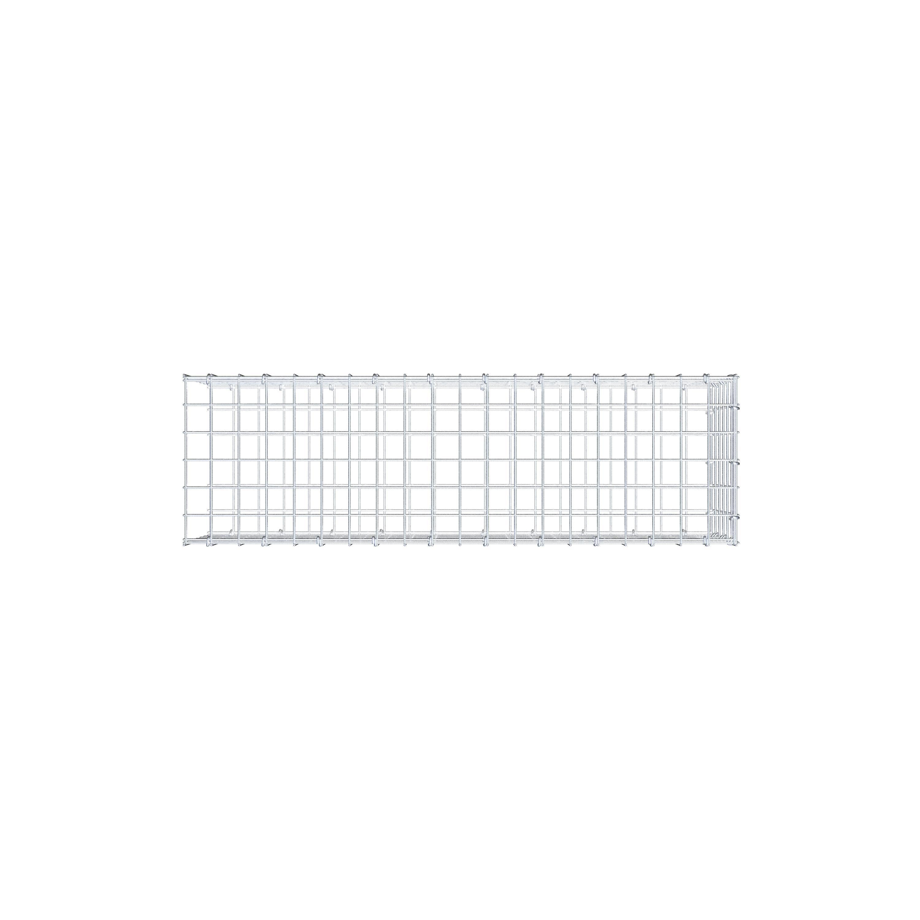 Gabion monté type 2 100 cm x 30 cm x 30 cm (L x H x P), maillage 5 cm x 5 cm, anneau en C